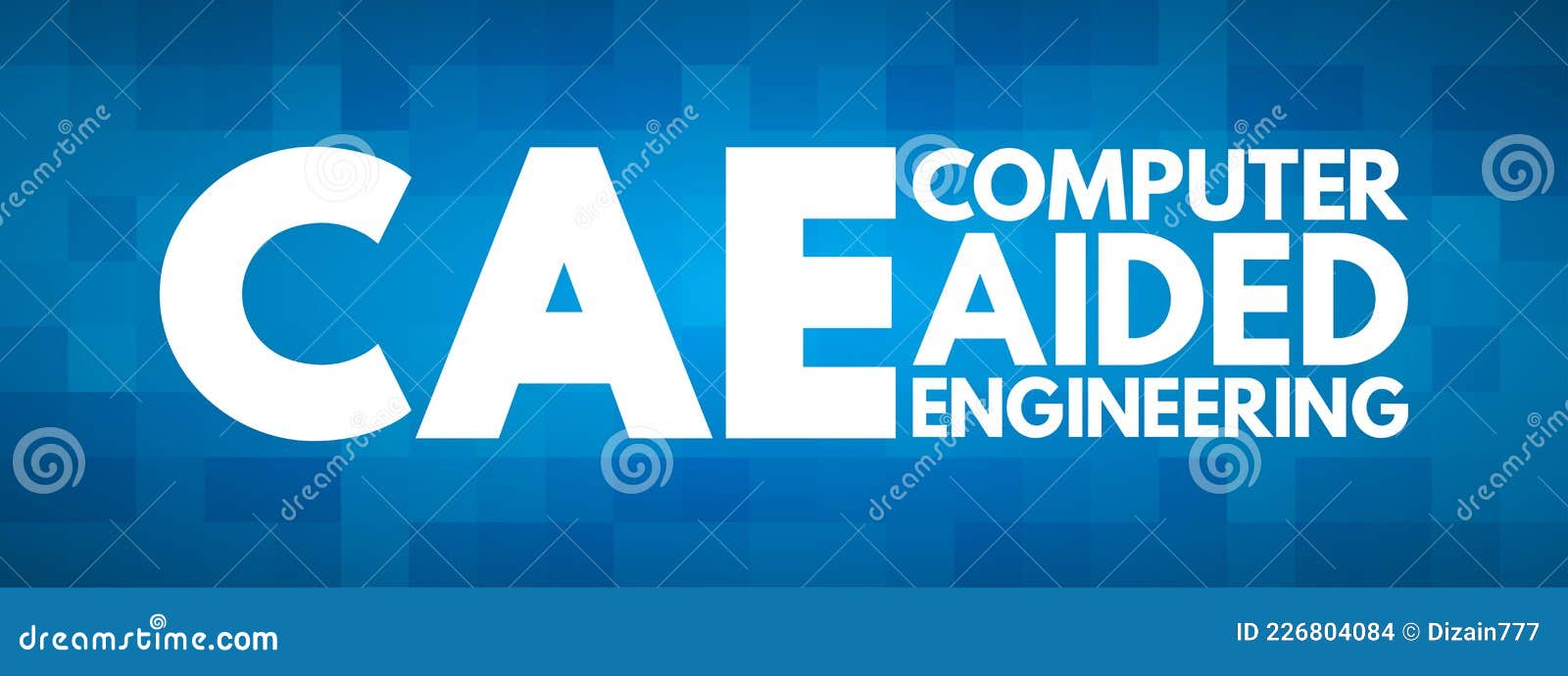 cae - computer aided engineering acronym, technology concept background