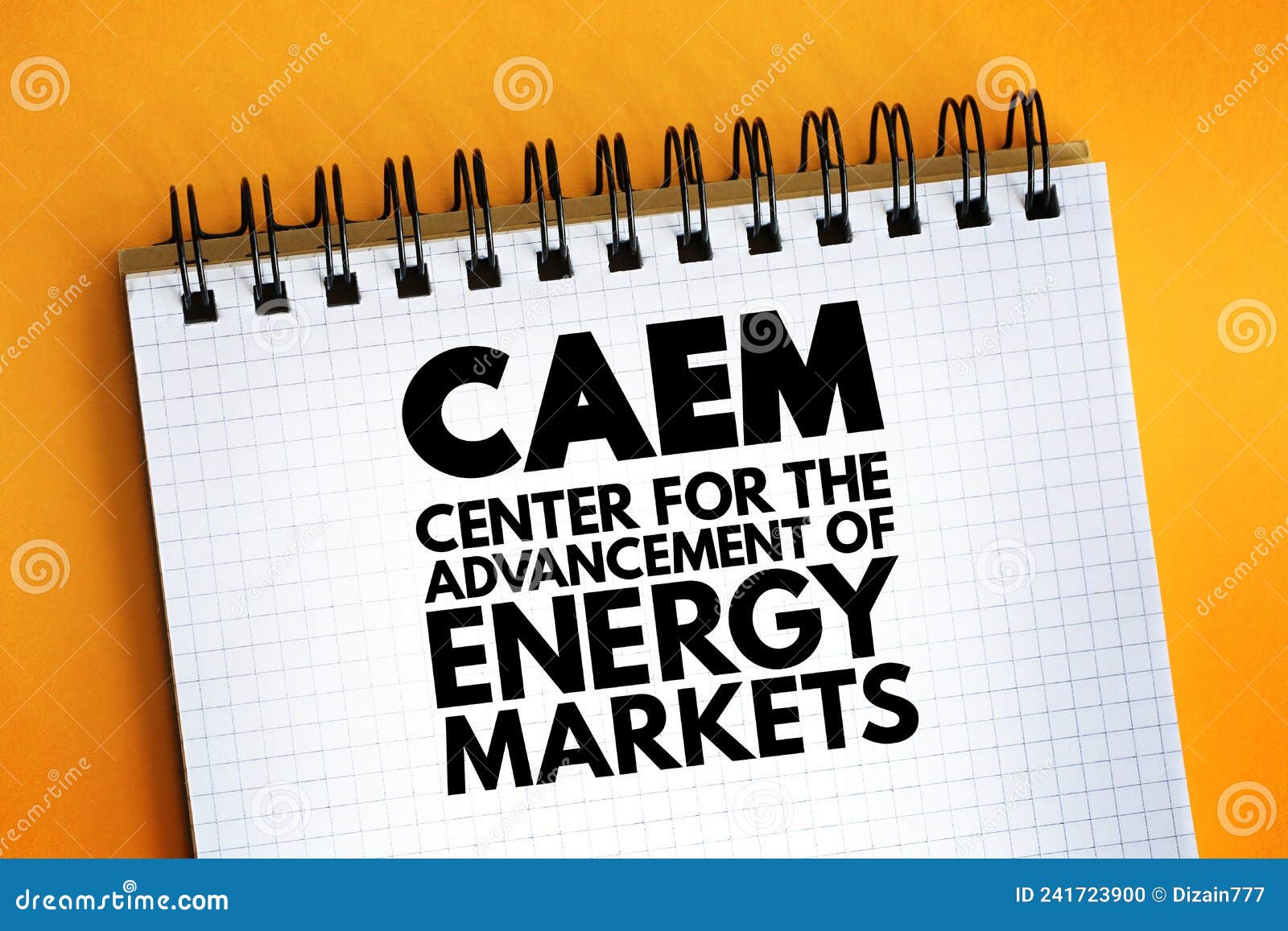 caem - center for the advancement of energy markets acronym, abbreviation concept on notepad