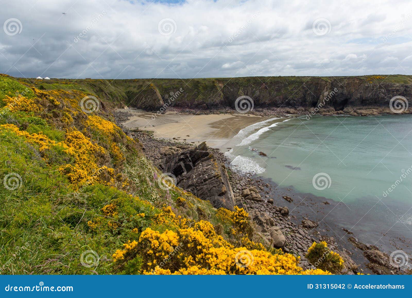 caerfai bay west wales uk