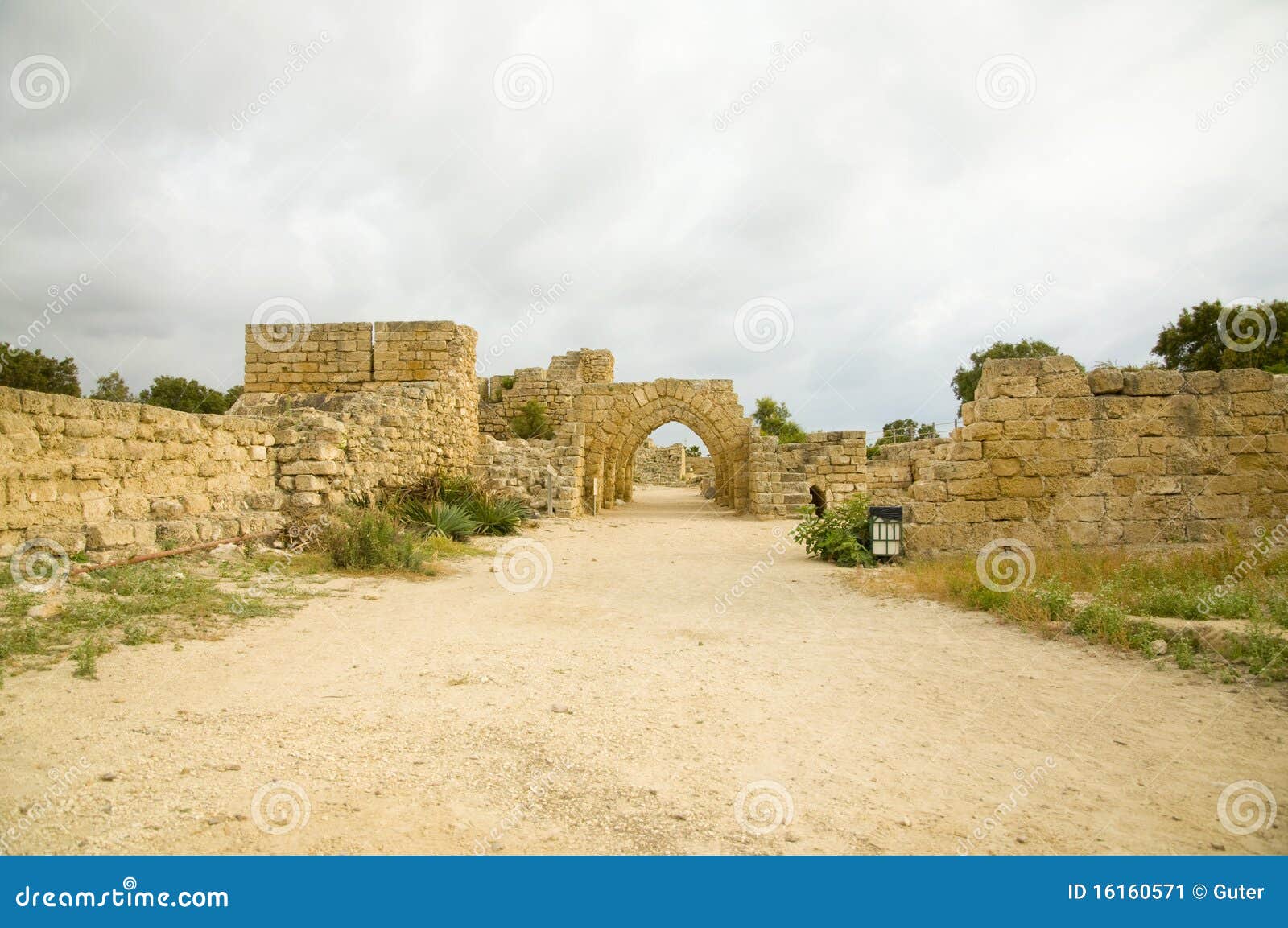 Caesarea remnant stock image. Image of roman, antiquities 16160571