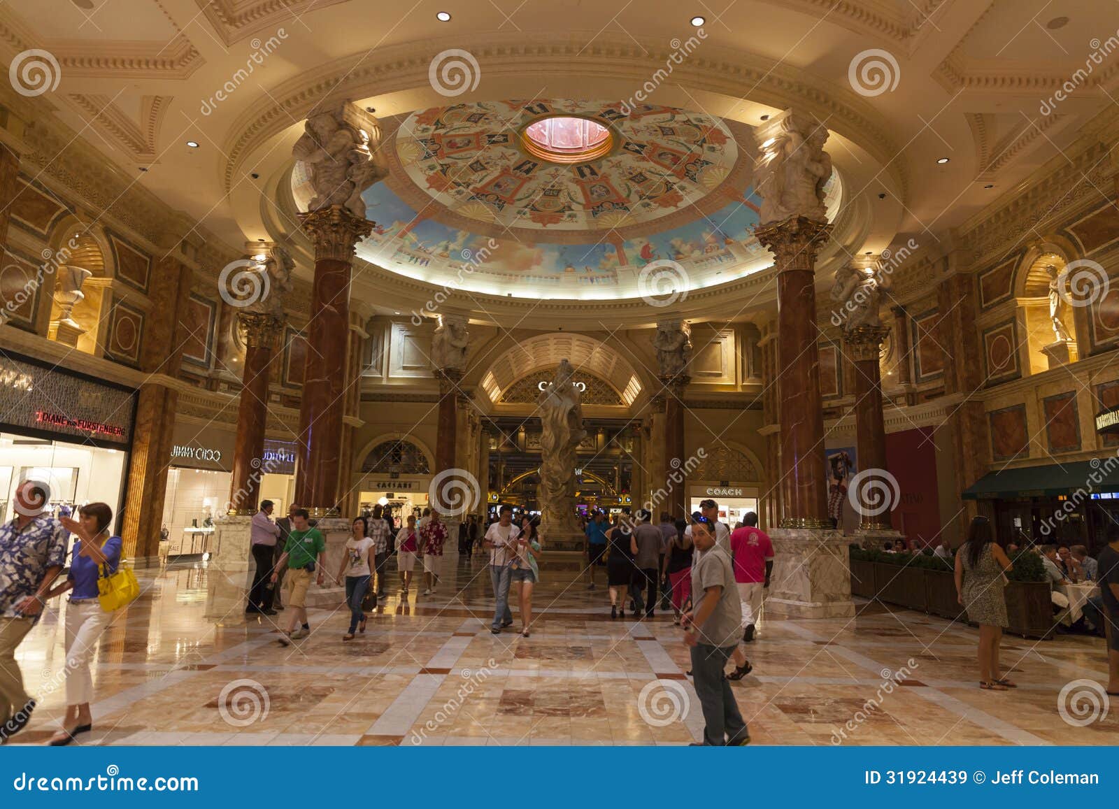 Caesars Palace Forum Geschafts Kasino Eingang In Las Vegas