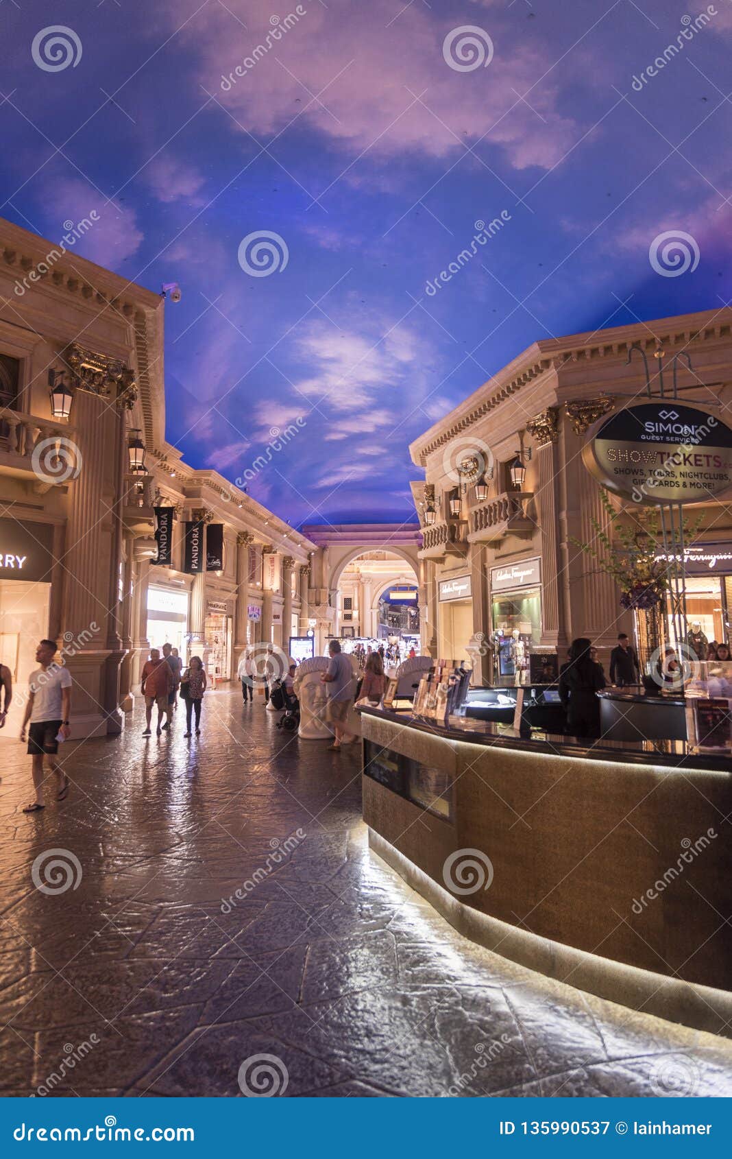 Caesars Palace Shopping Mall Editorial Photography - Image of springs,  canyon: 135990537