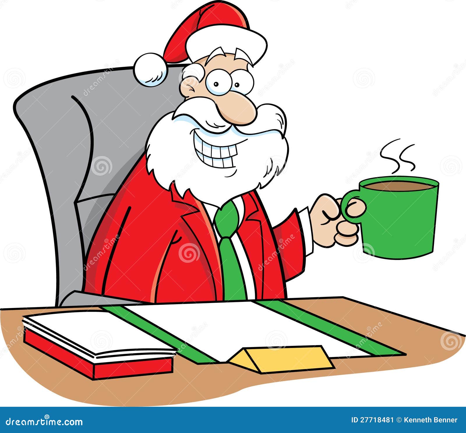 Cafe Potable Du Pere Noel De Dessin Anime Illustration De Vecteur Illustration Du Pere Anime 27718481