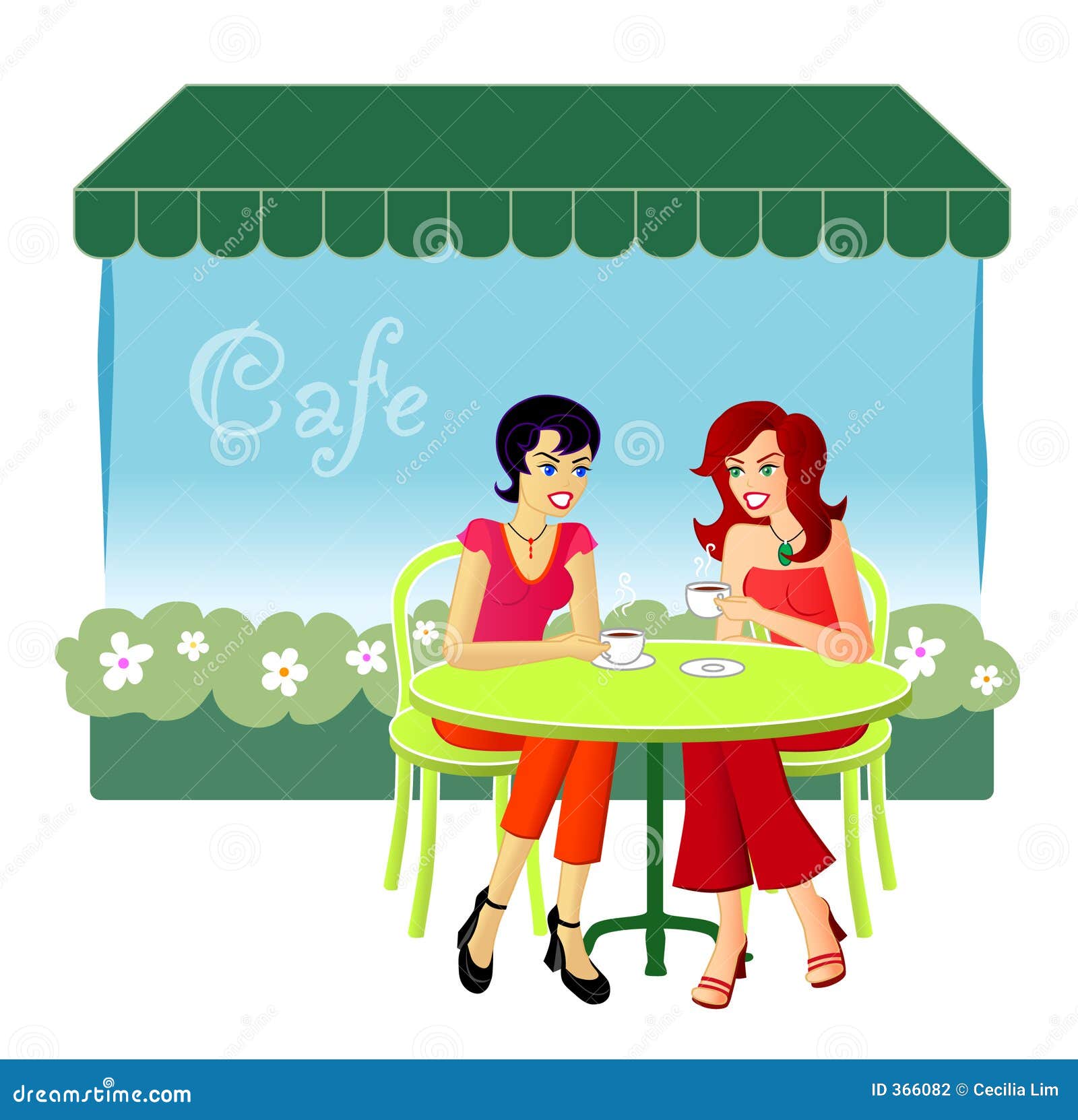 at the cafe