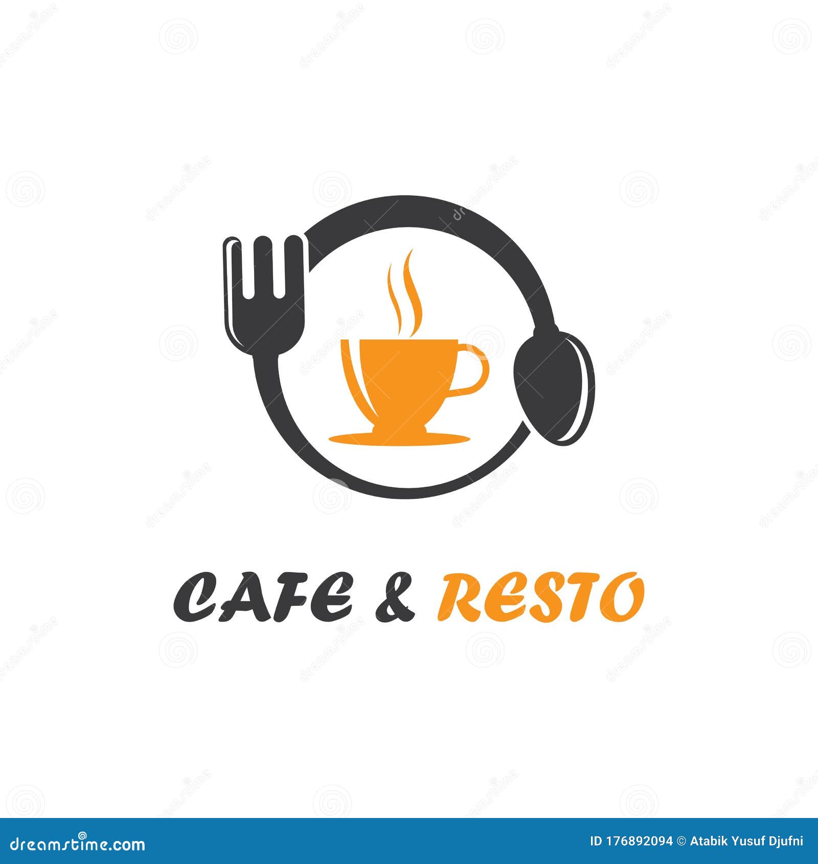 Cafe & Resto Logo Vector Icon Stock Vector Illustration of kitchen