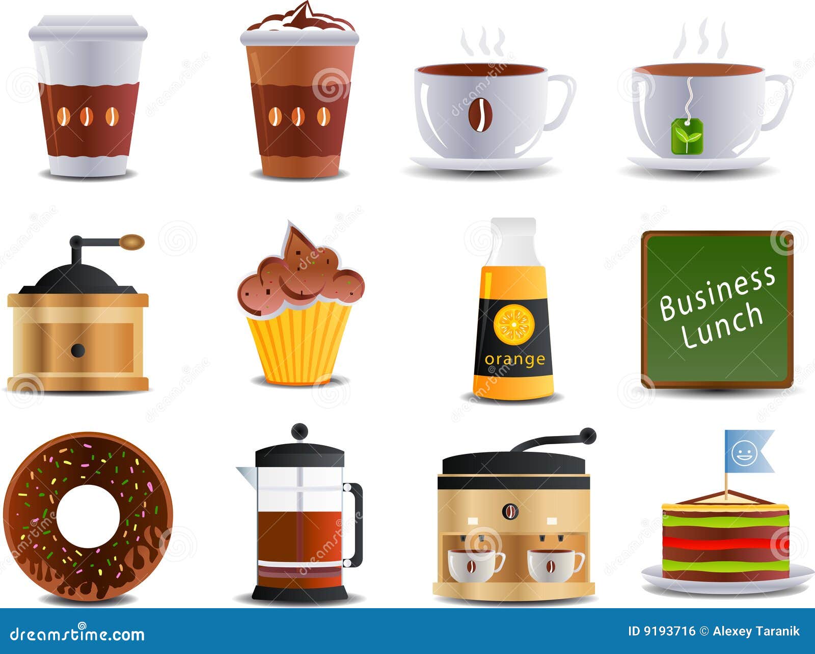 cafe and bistro icons