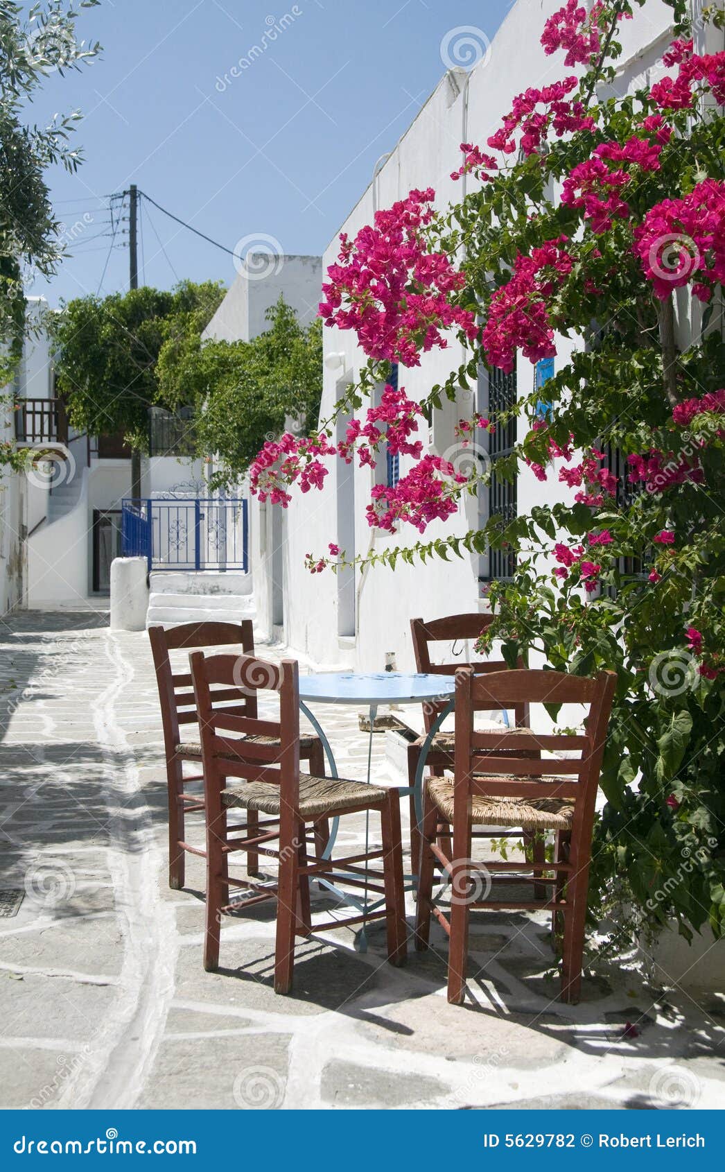 Cafe Classic Table Chairs Greek Islands Stock Photo Image of rhodes