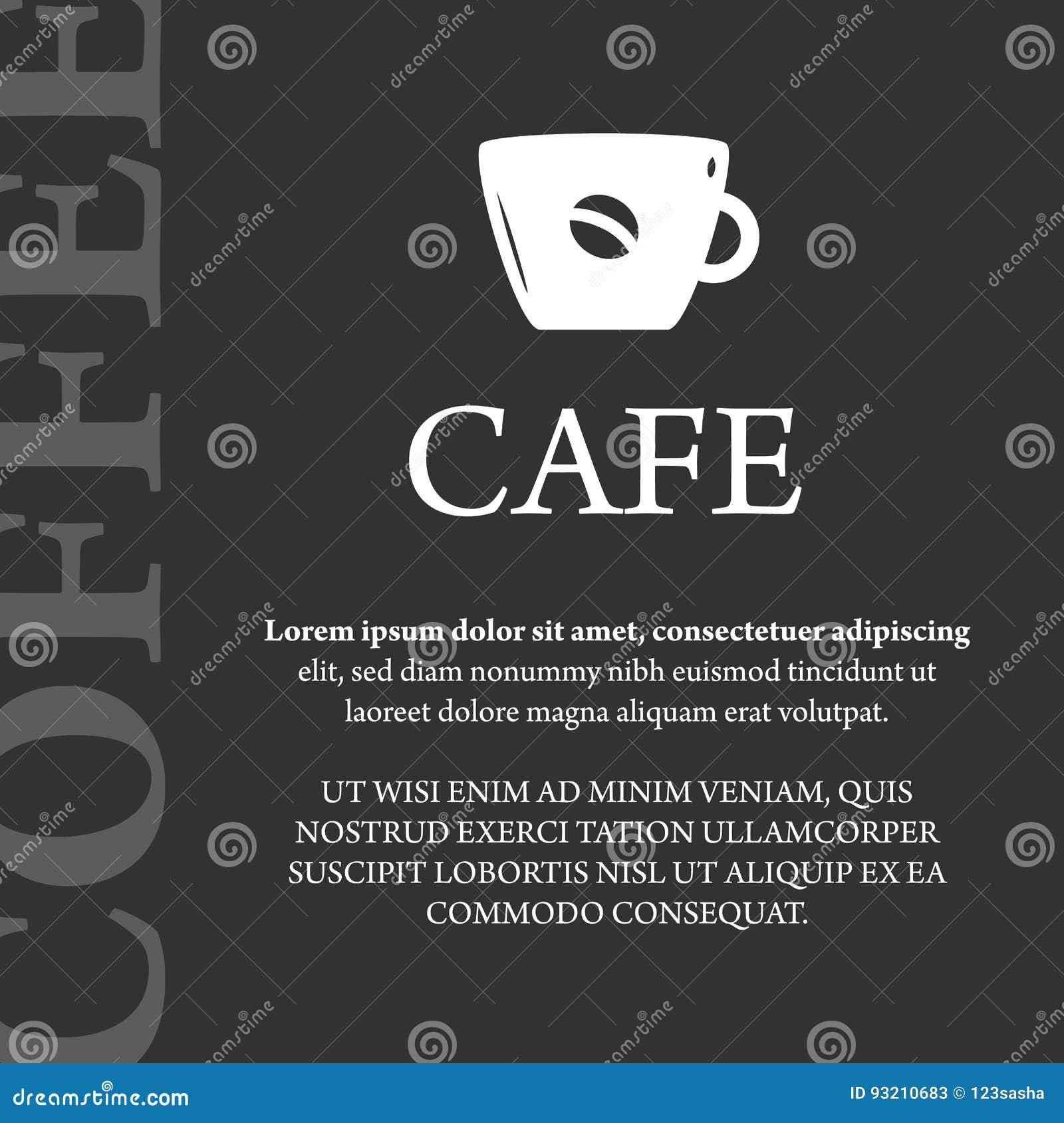 Cafe coffee banner stock vector. Illustration of restaurant - 93210683