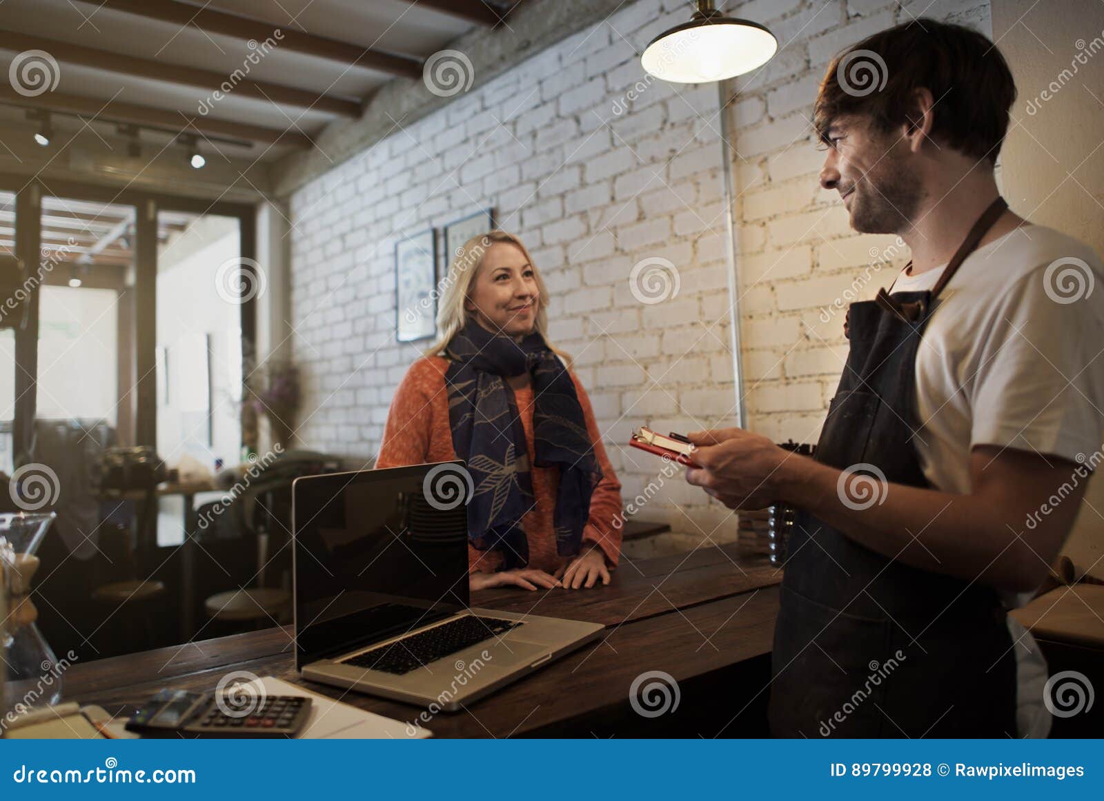 Cafe Coffee Waiter Staff Serving Cafeteria Apron Concept Stock Photo Image of cafe, energy