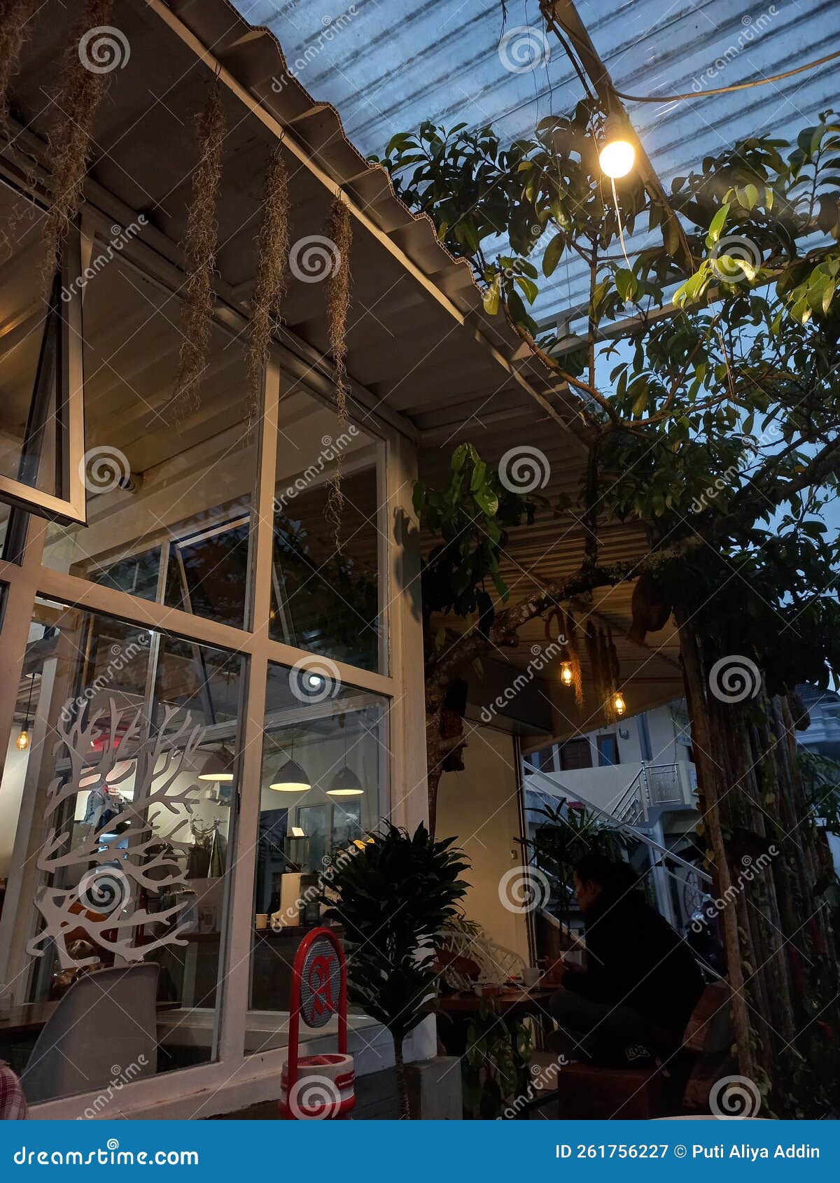 Cafe with dim lights stock image. Image of wood, architecture 261756227