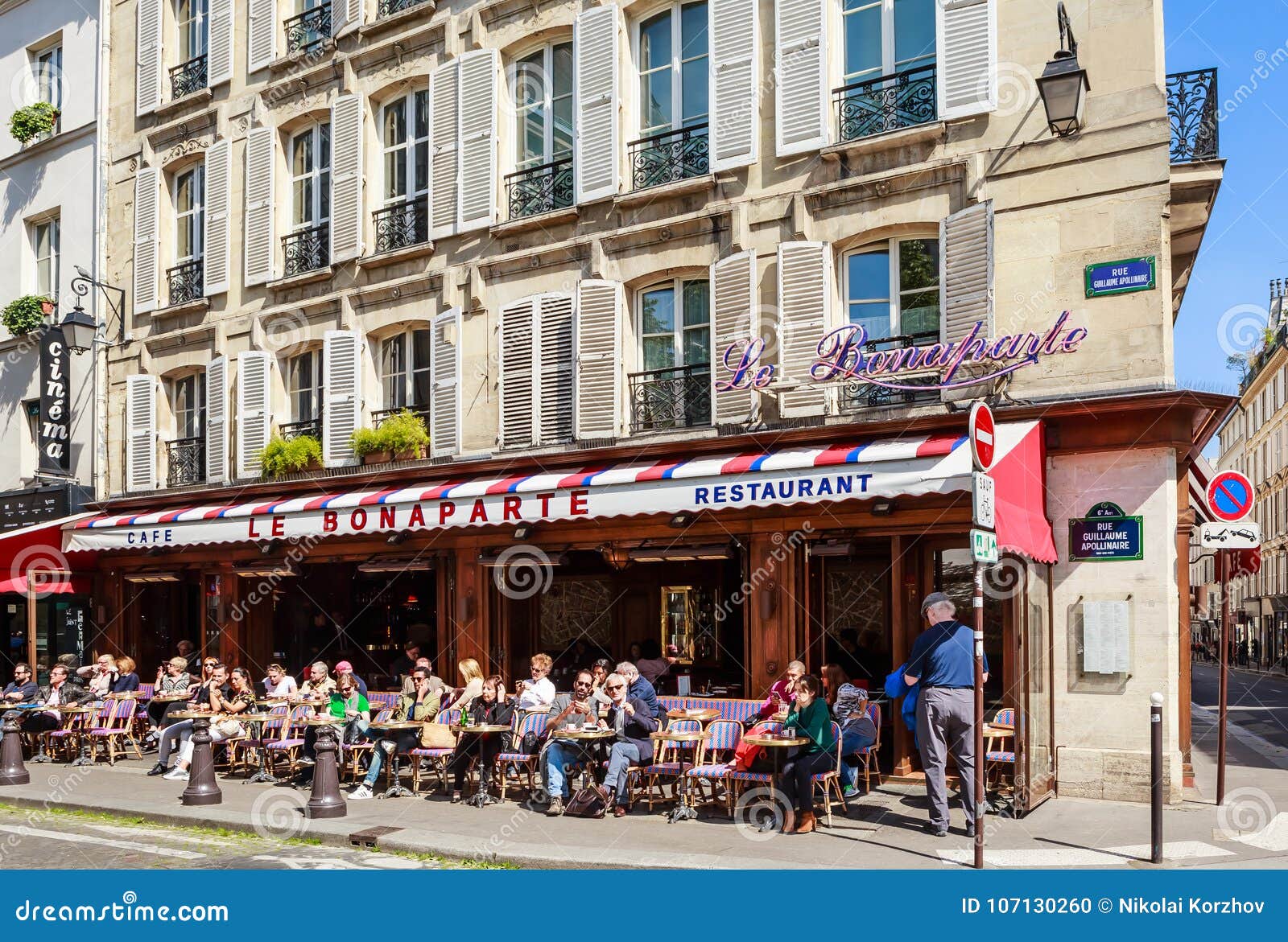 Cafe Le Bonaparte In Saint Germain Des Pres, Paris Editorial Photo ...