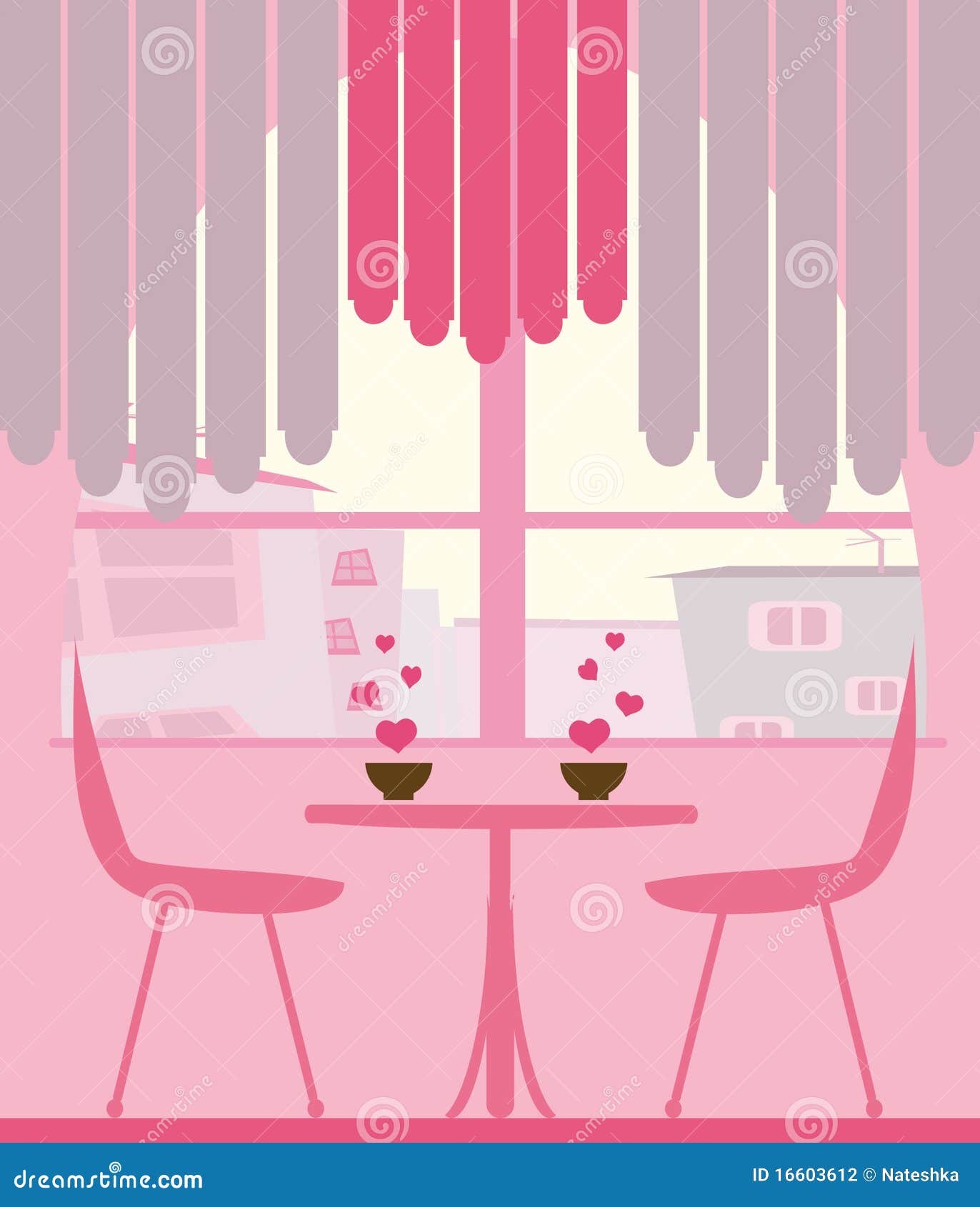 Cafe and love stock vector. Illustration of decor, group 16603612