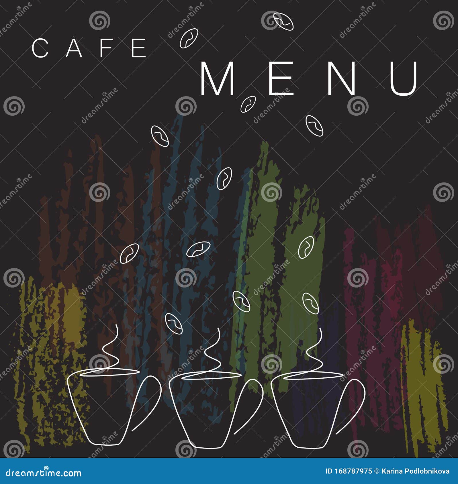 Cafe Menu Design Background, Vector Illustration Stock Vector - Illustration of design, spoon ...