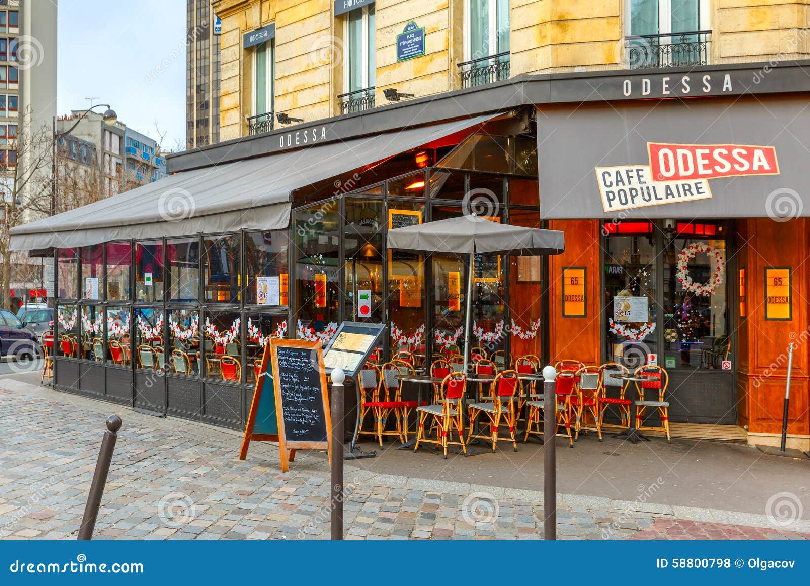 Cafe Odessa on the Boulevard Montparnasse in Paris Editorial Stock ...