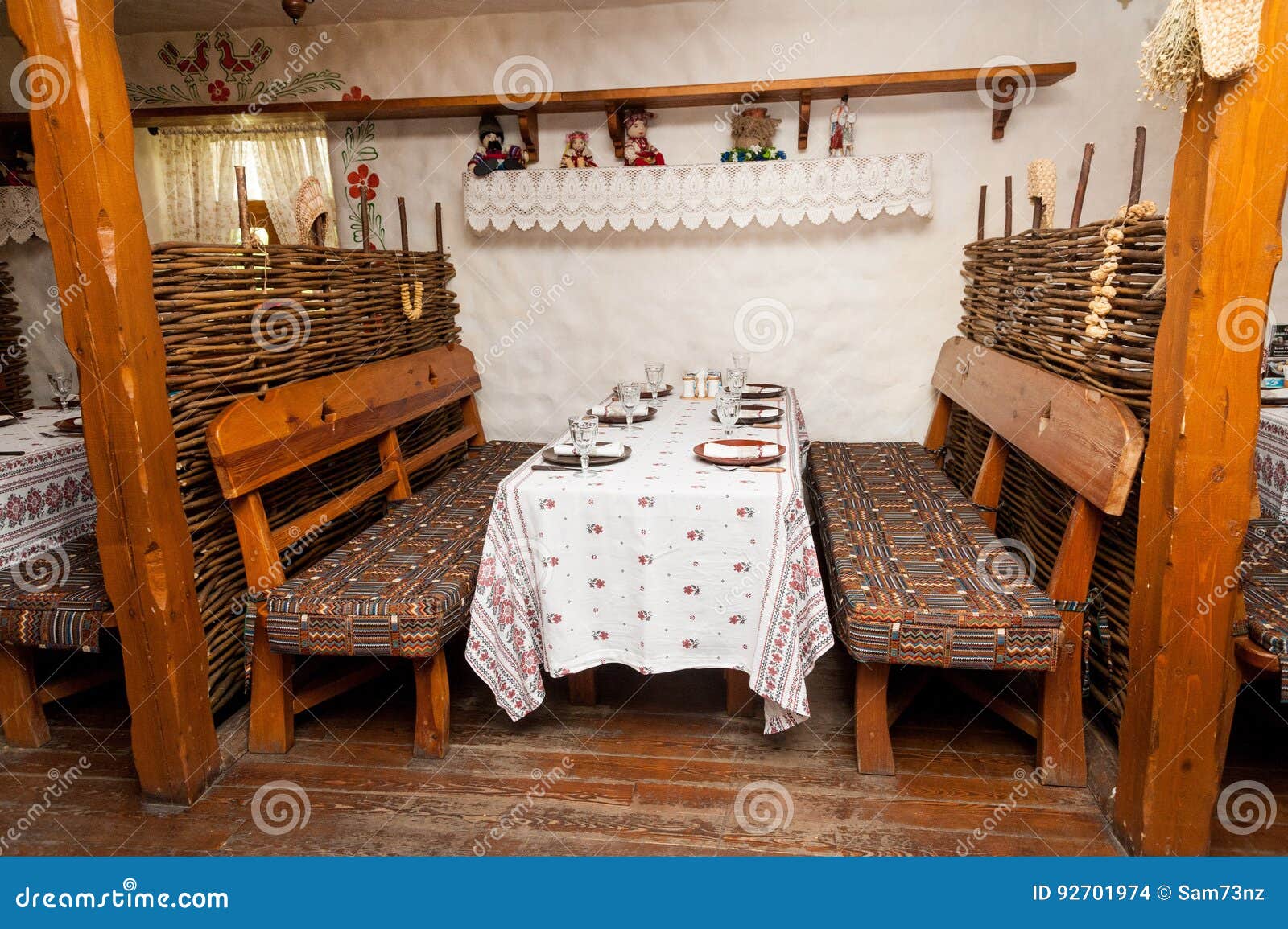 Cafe Old Russian Style Stock Photo Image Of Clean Nobody 92701974