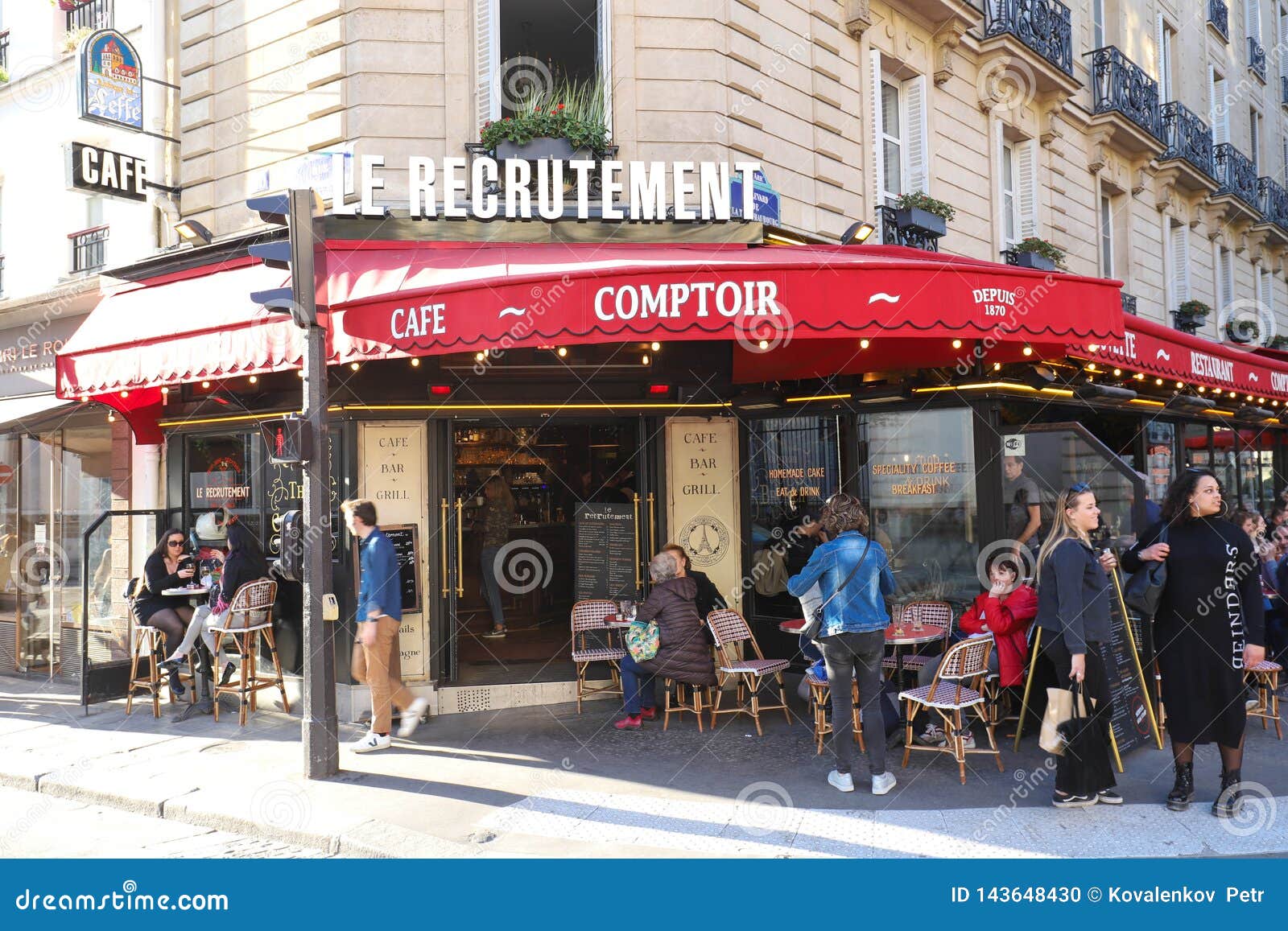 Cafe Recrutement Is Traditonal French Cafe Located Near ...