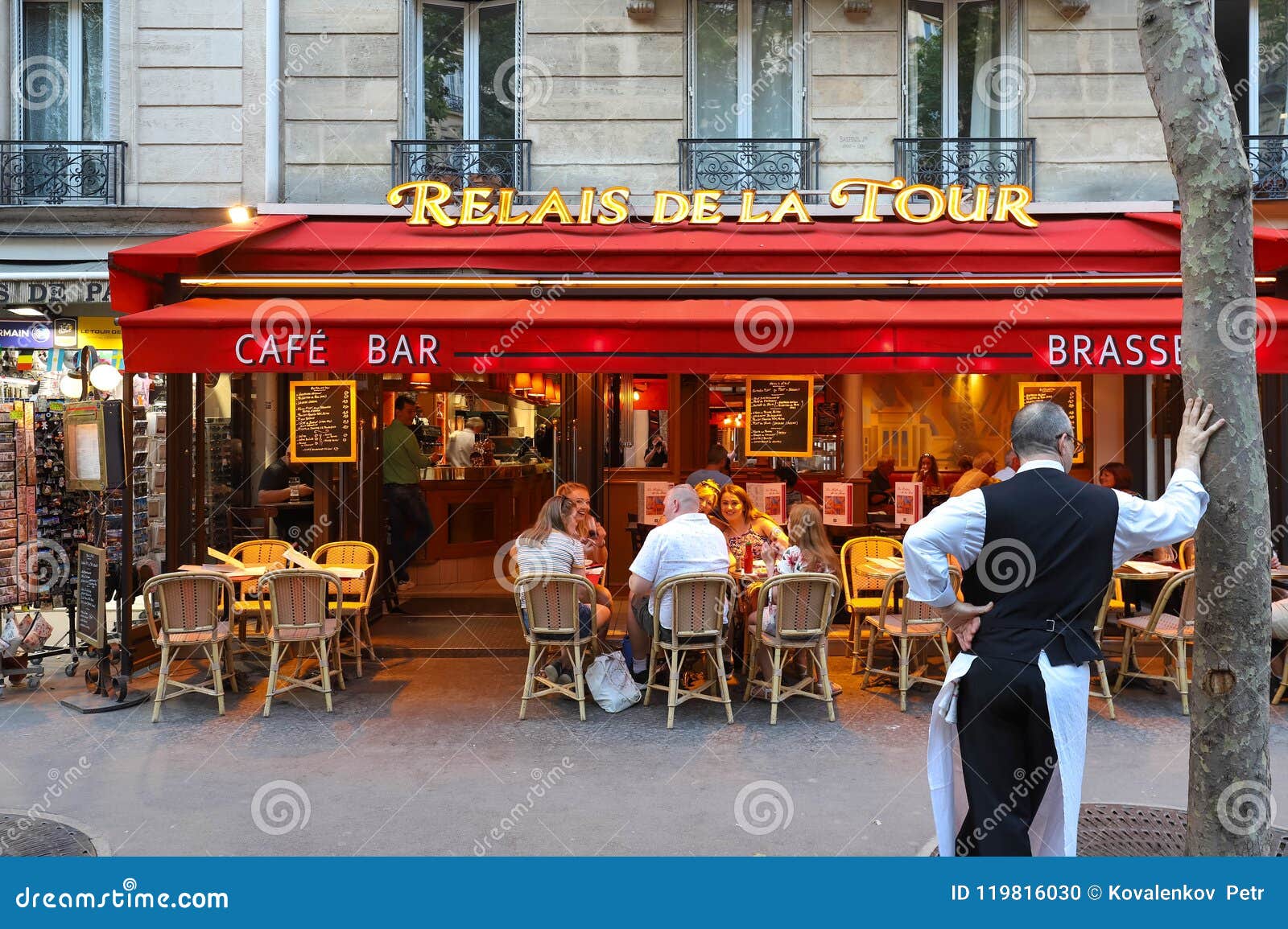 Cafe Relais De La Tour Is Traditonal French Cafe Located ...