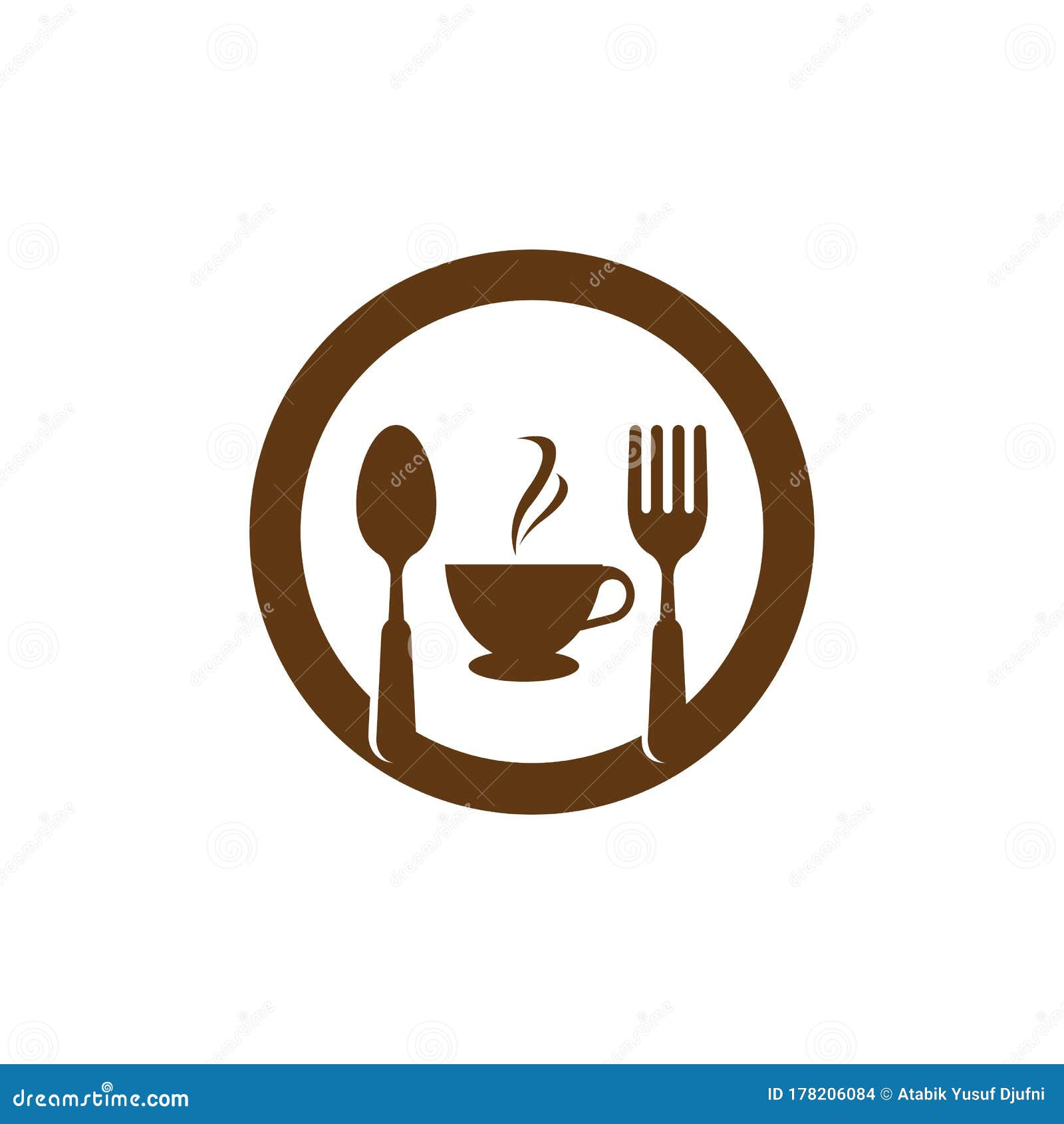 Cafe & Resto Logo Vector Icon Stock Vector Illustration of sign