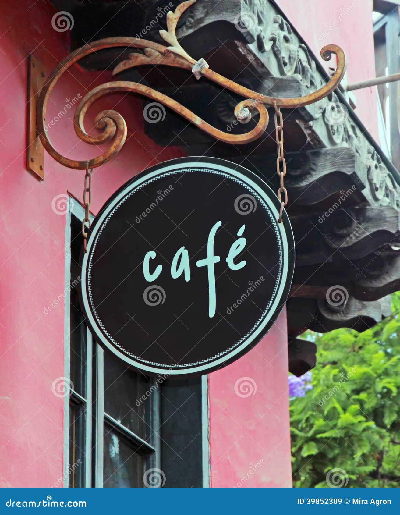 Cafe Sign Stock Image Image Of Shop Coffeehouse Visitors