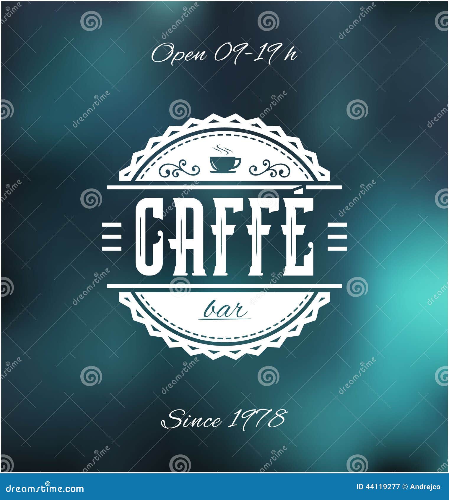 caffe bar label