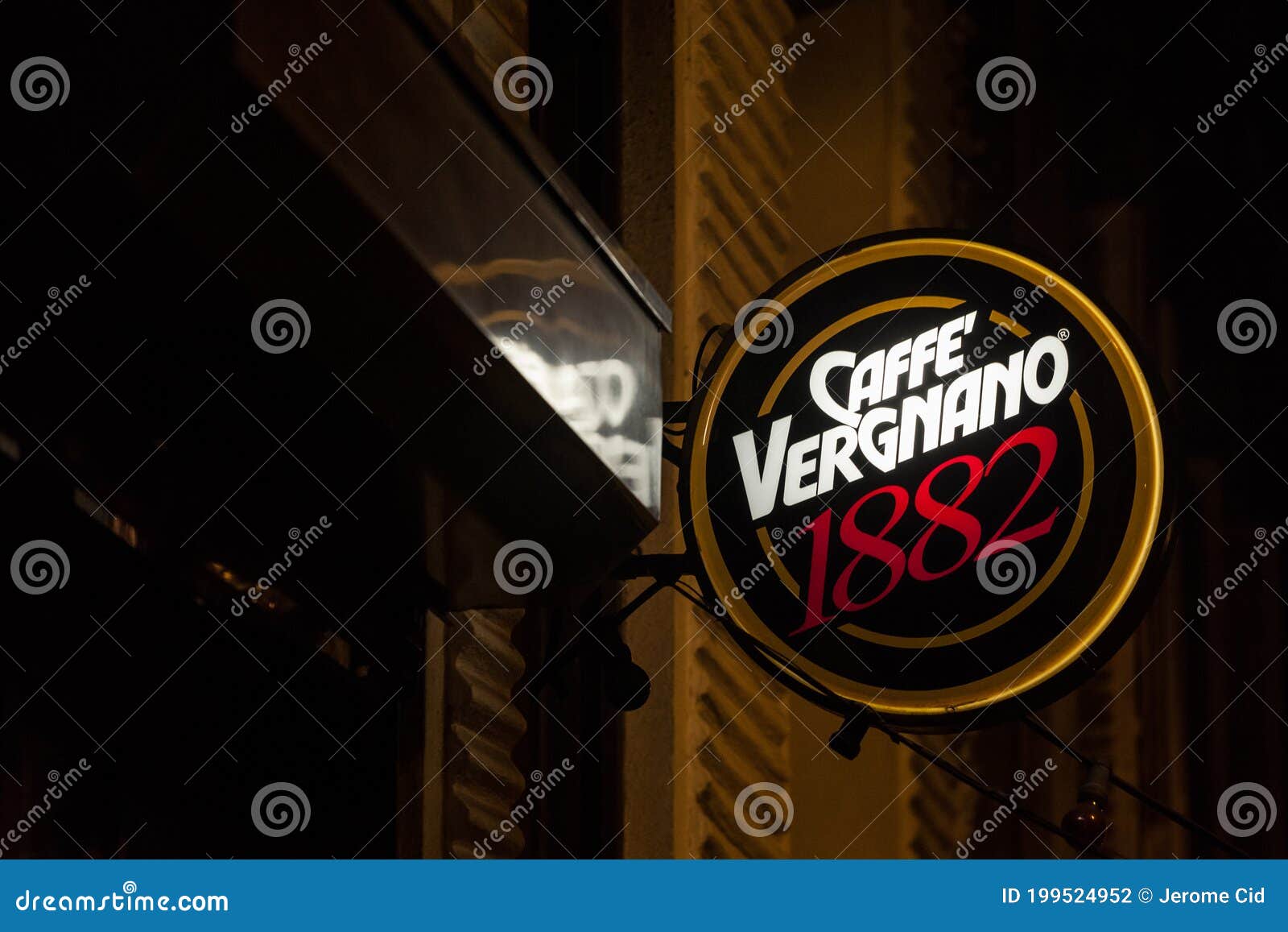 Caffe Vergnano Logo in Front of One of Their Retailer Cafe in Belgrade.  Editorial Photography - Image of house, cafeteria: 199524952