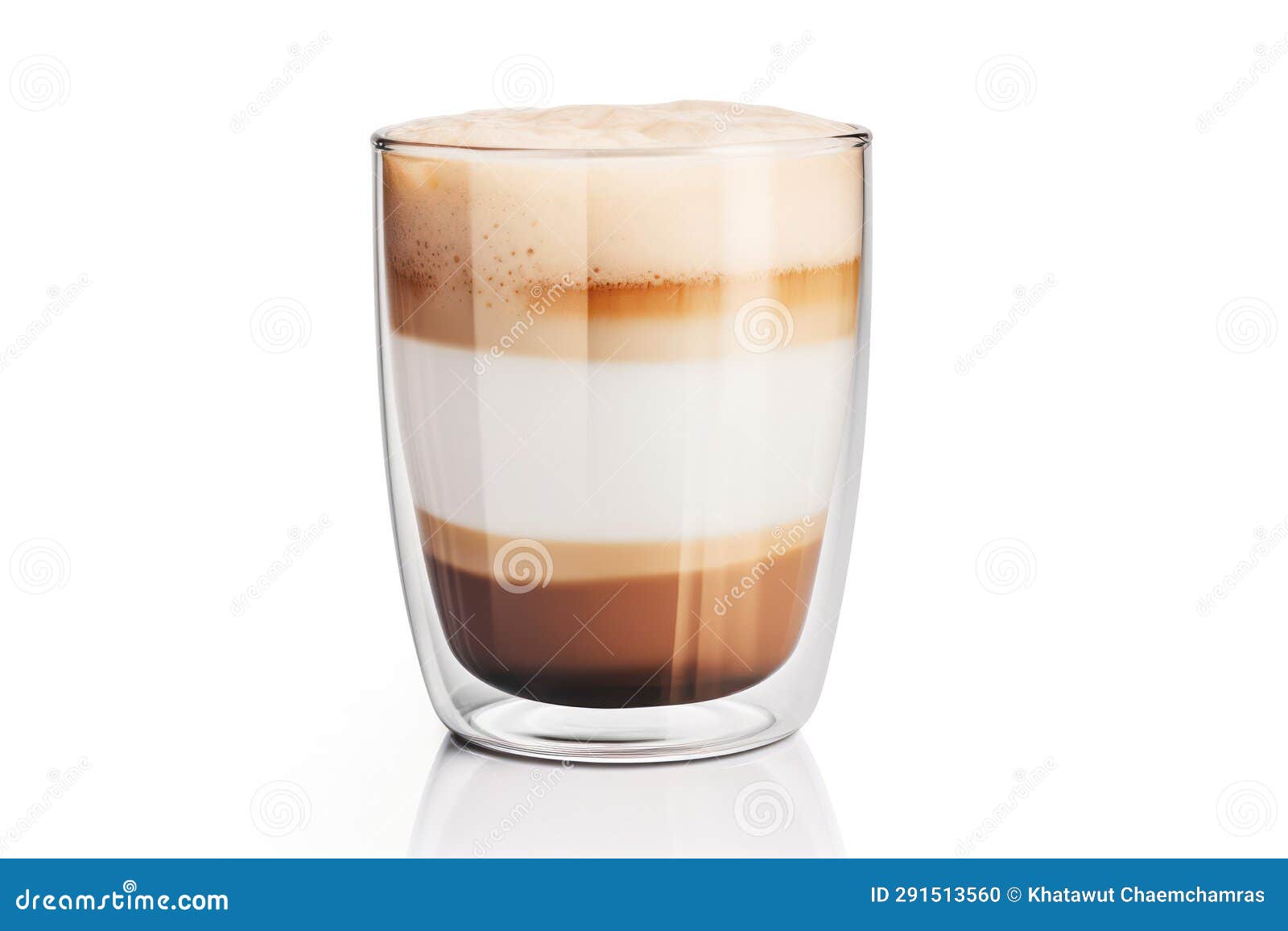 Caffeine Clarity: Clear Glass Latte Coffee Cup, Perfectly Displaying