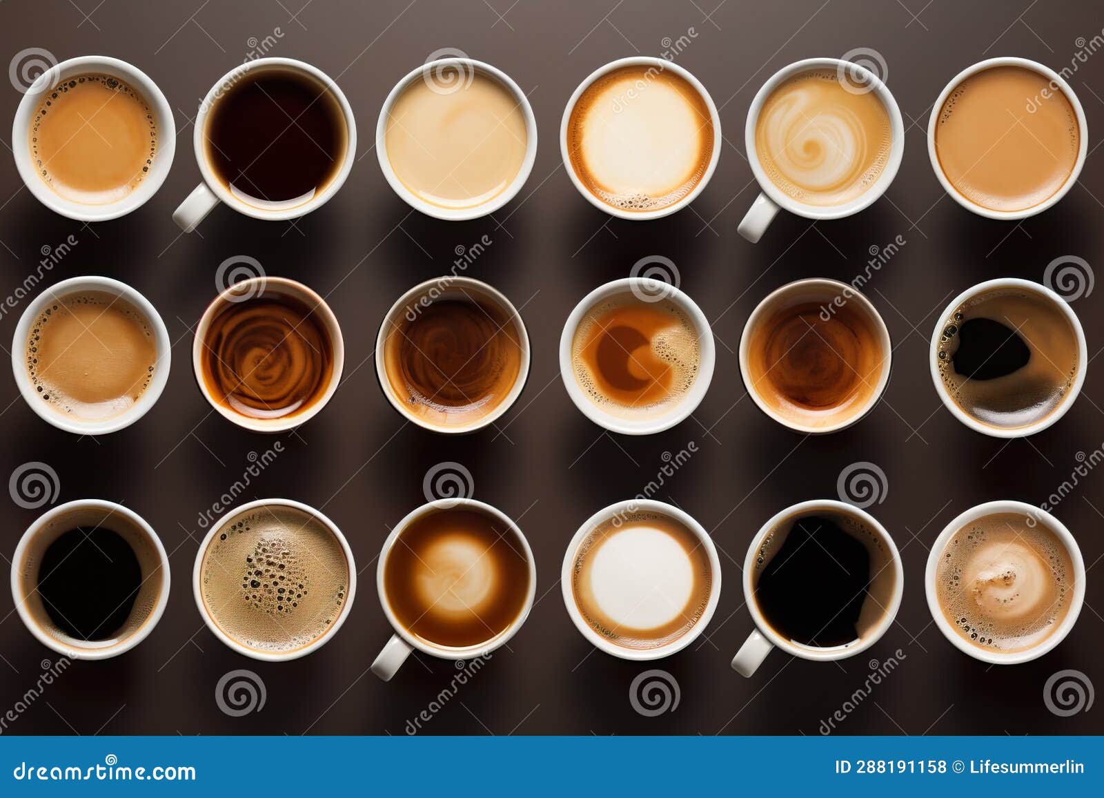 Caffeine Galore: Lots of Coffee Cups Stock Illustration - Illustration
