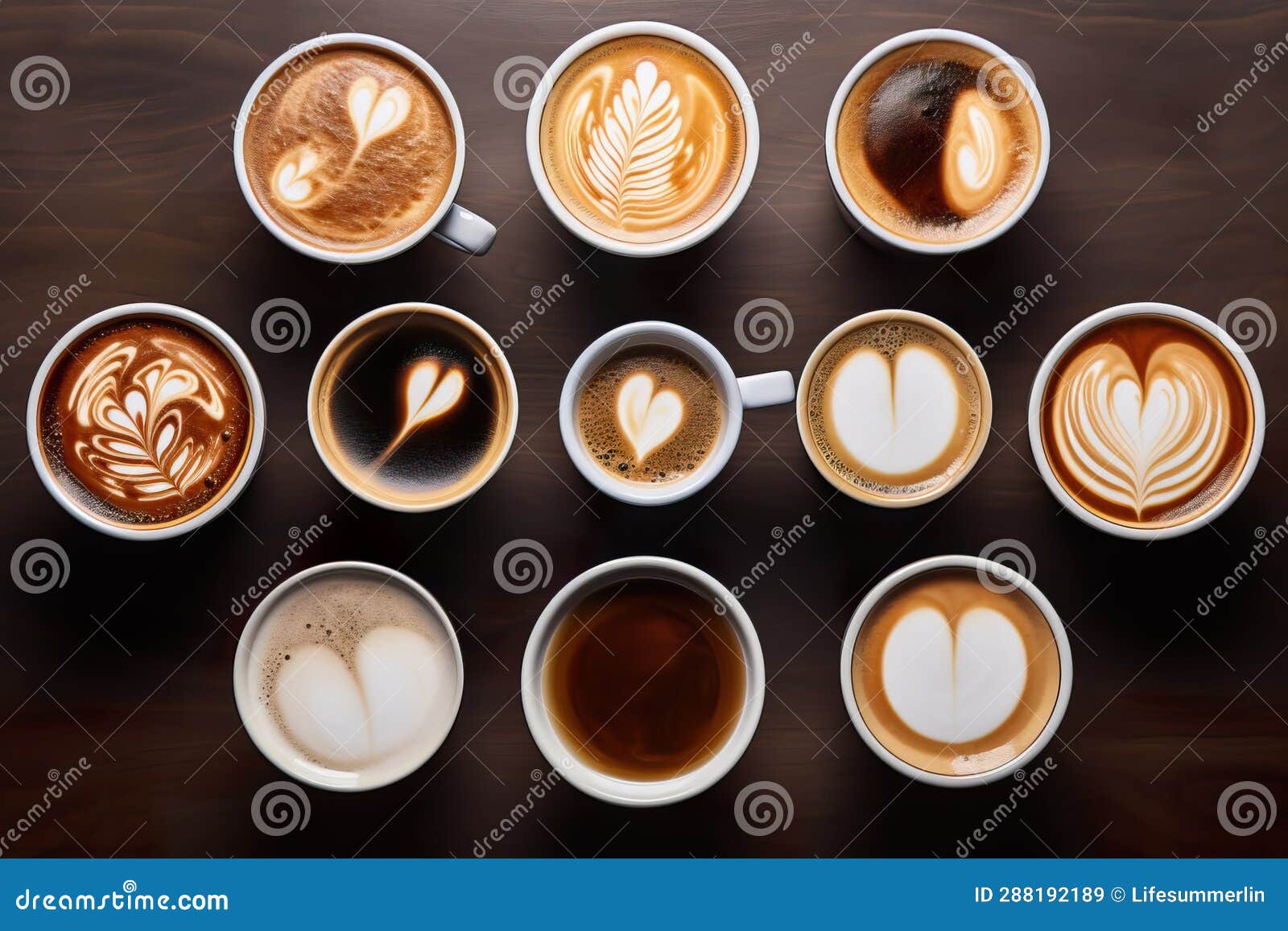 Caffeine Galore: Lots of Coffee Cups Stock Illustration - Illustration