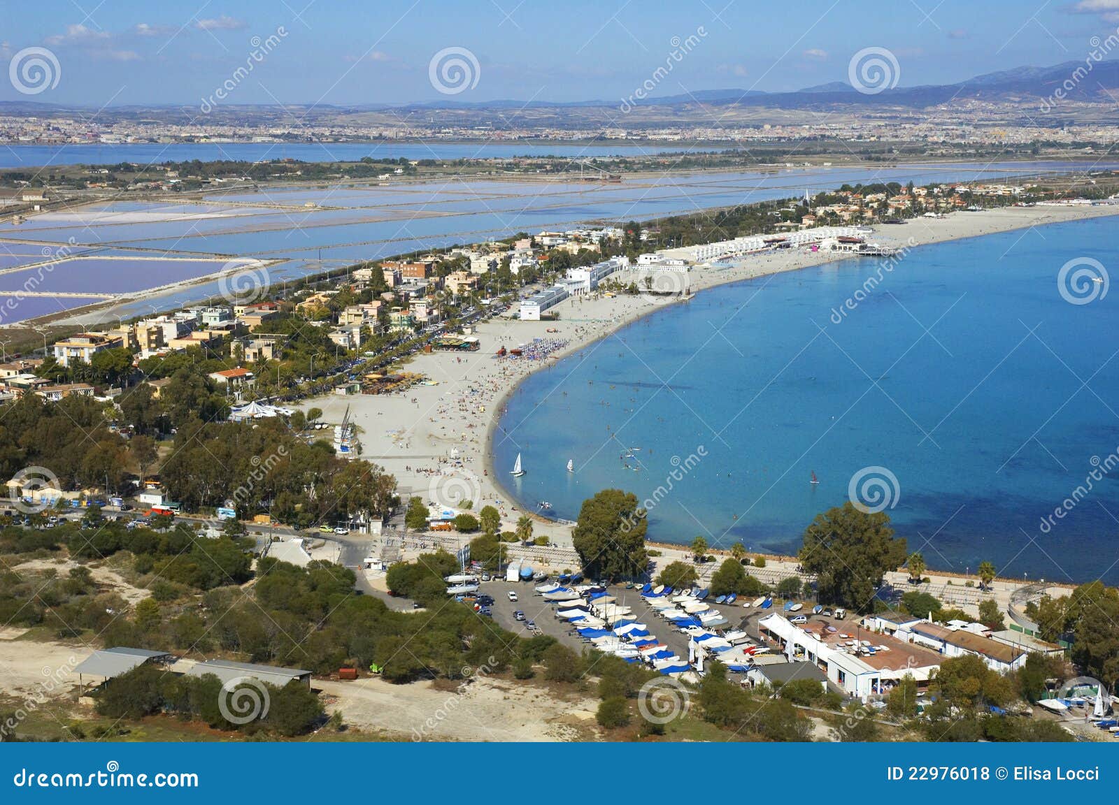 Cagliari In Sardinia Stock Photo Image Of Coast Gulf