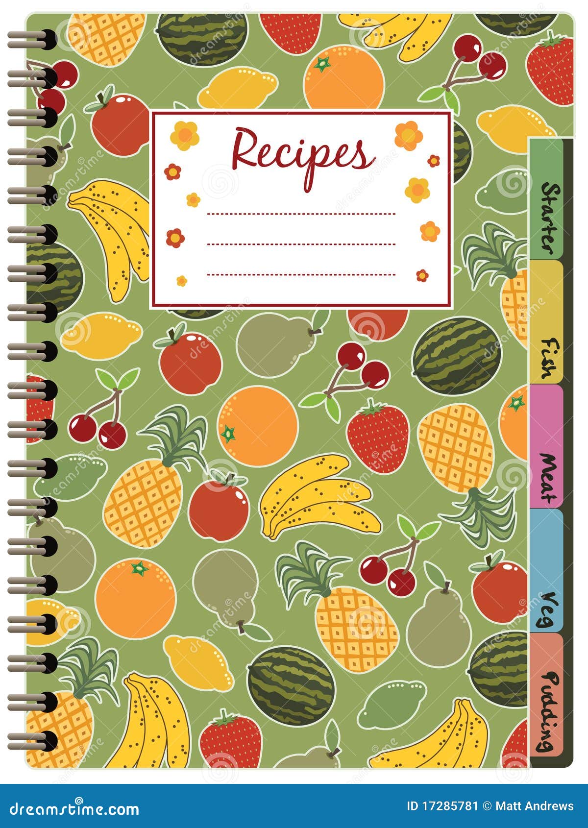 Cahier de recettes style vintage 