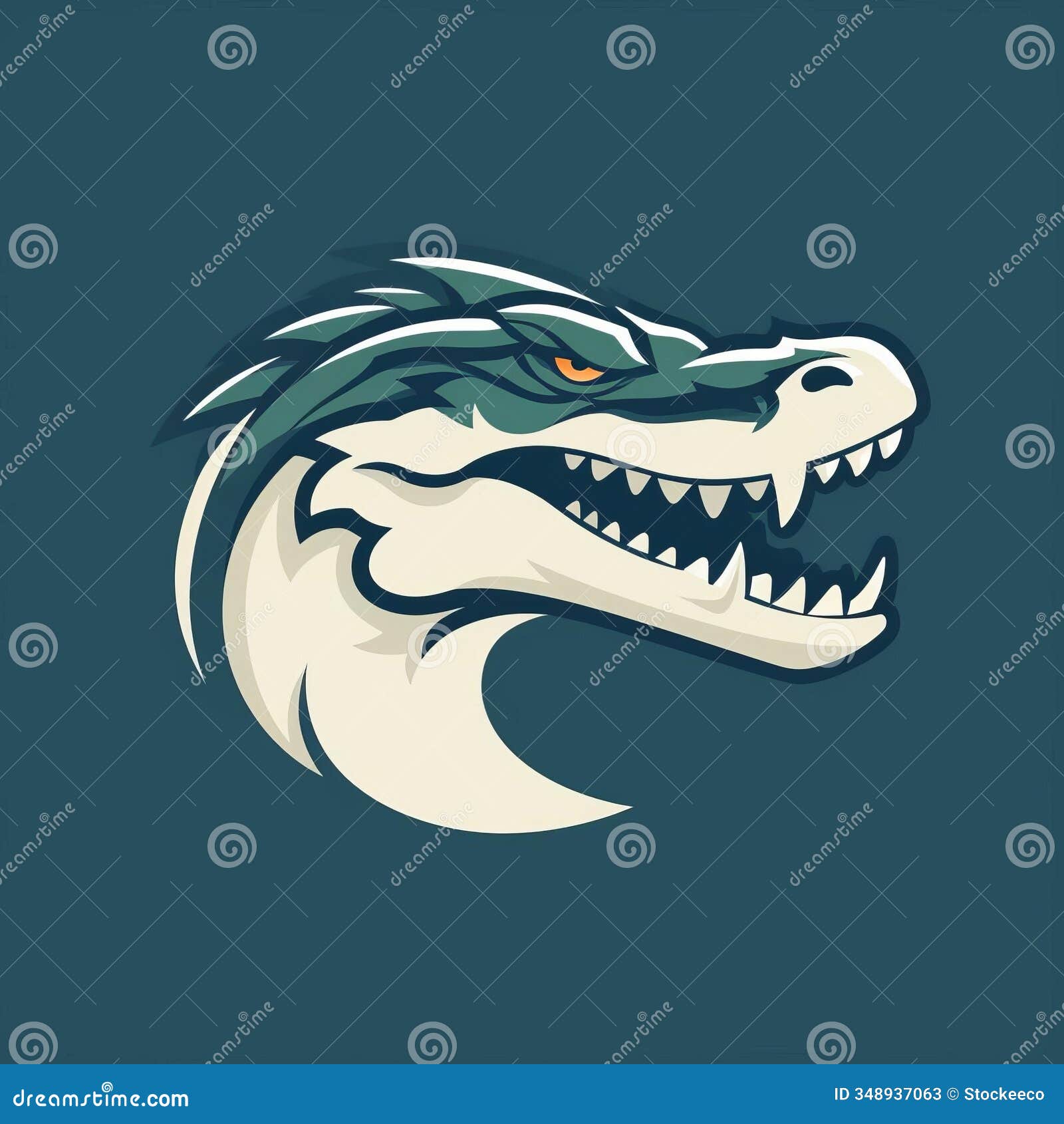caiman sideview minimalistic 2d  icon logo 