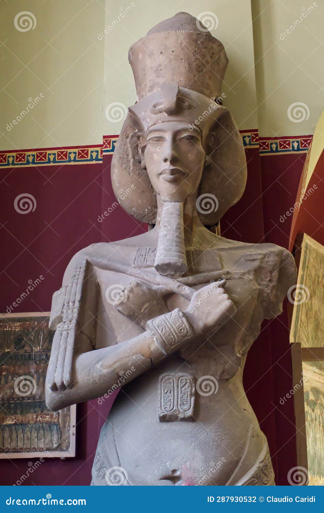 Statue of Pharaoh Akhenaten. the Egyptian Museum in Cairo Editorial ...