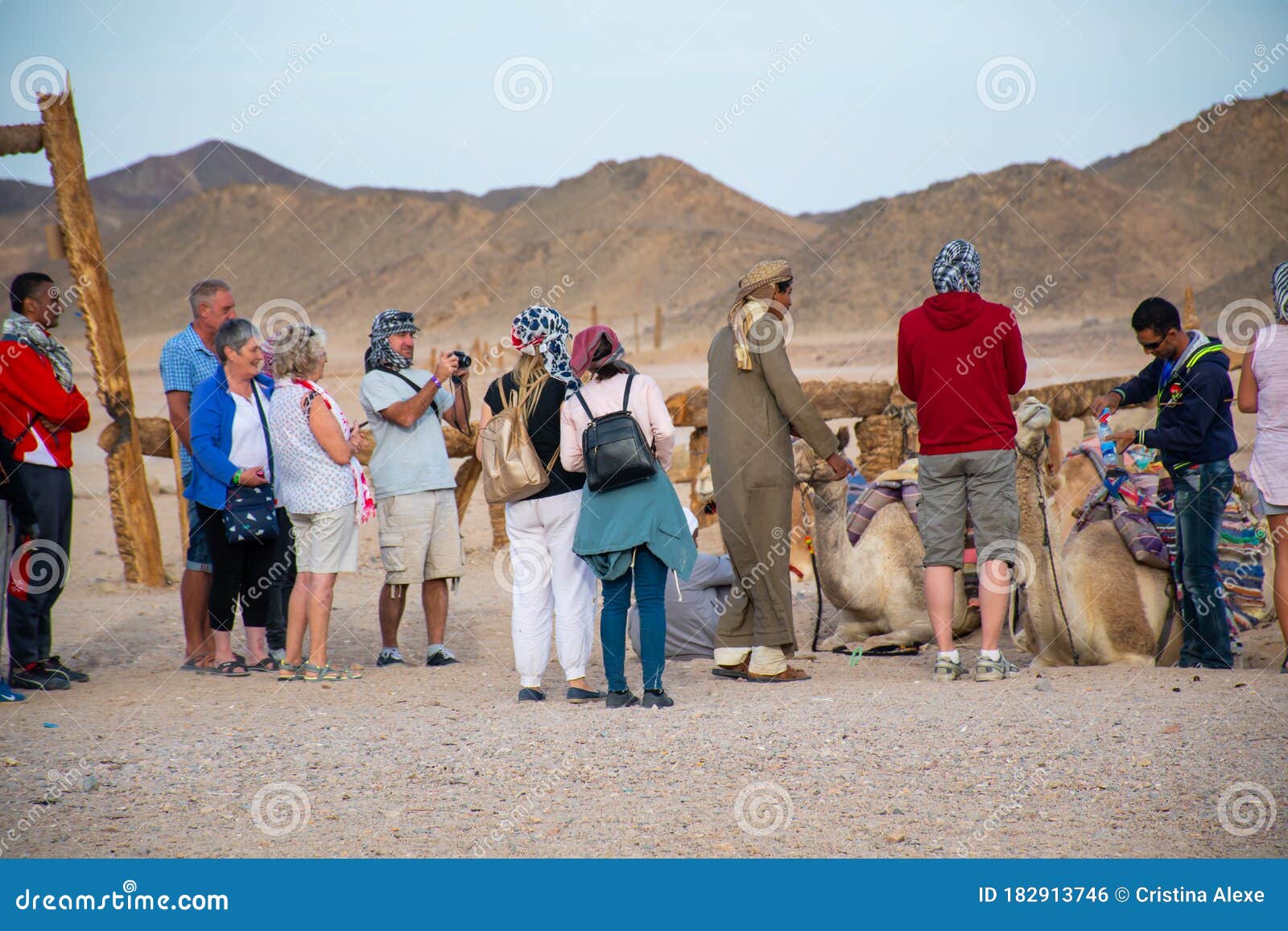 Cairo, Egypt, 24th of December 2018 Bedouin Camp in the Middle of the
