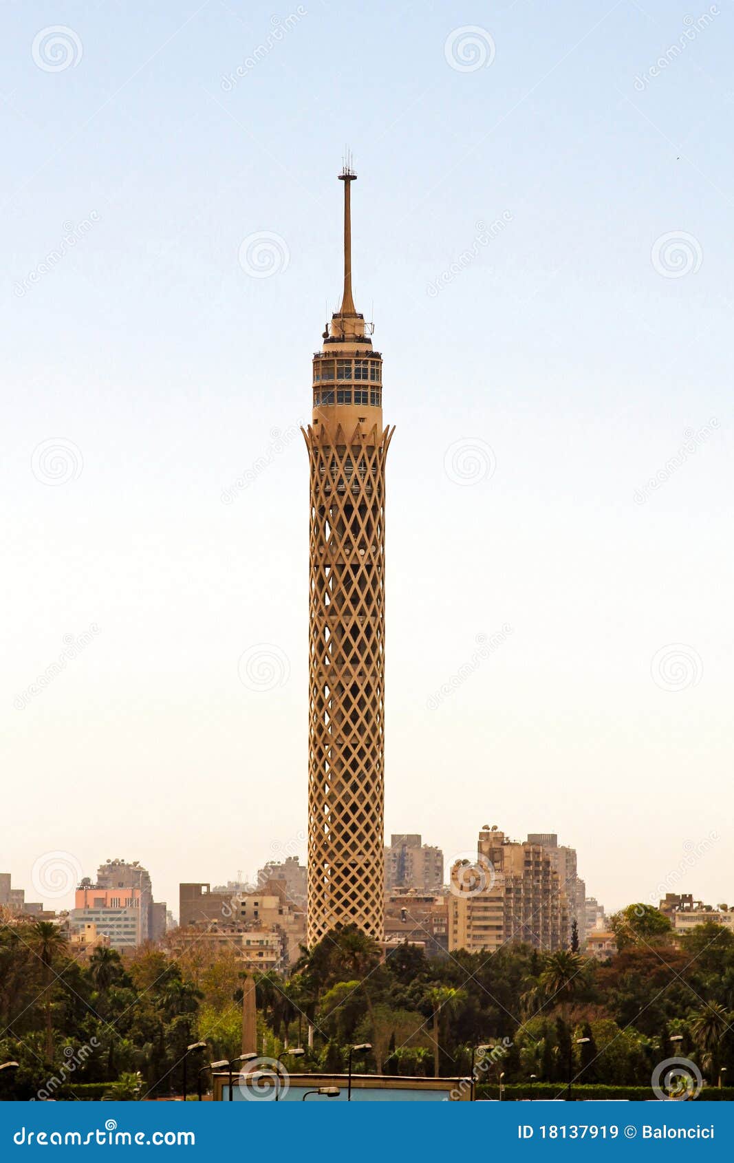 Cairo Tower stock image. Image of structure, tall, building 18137919