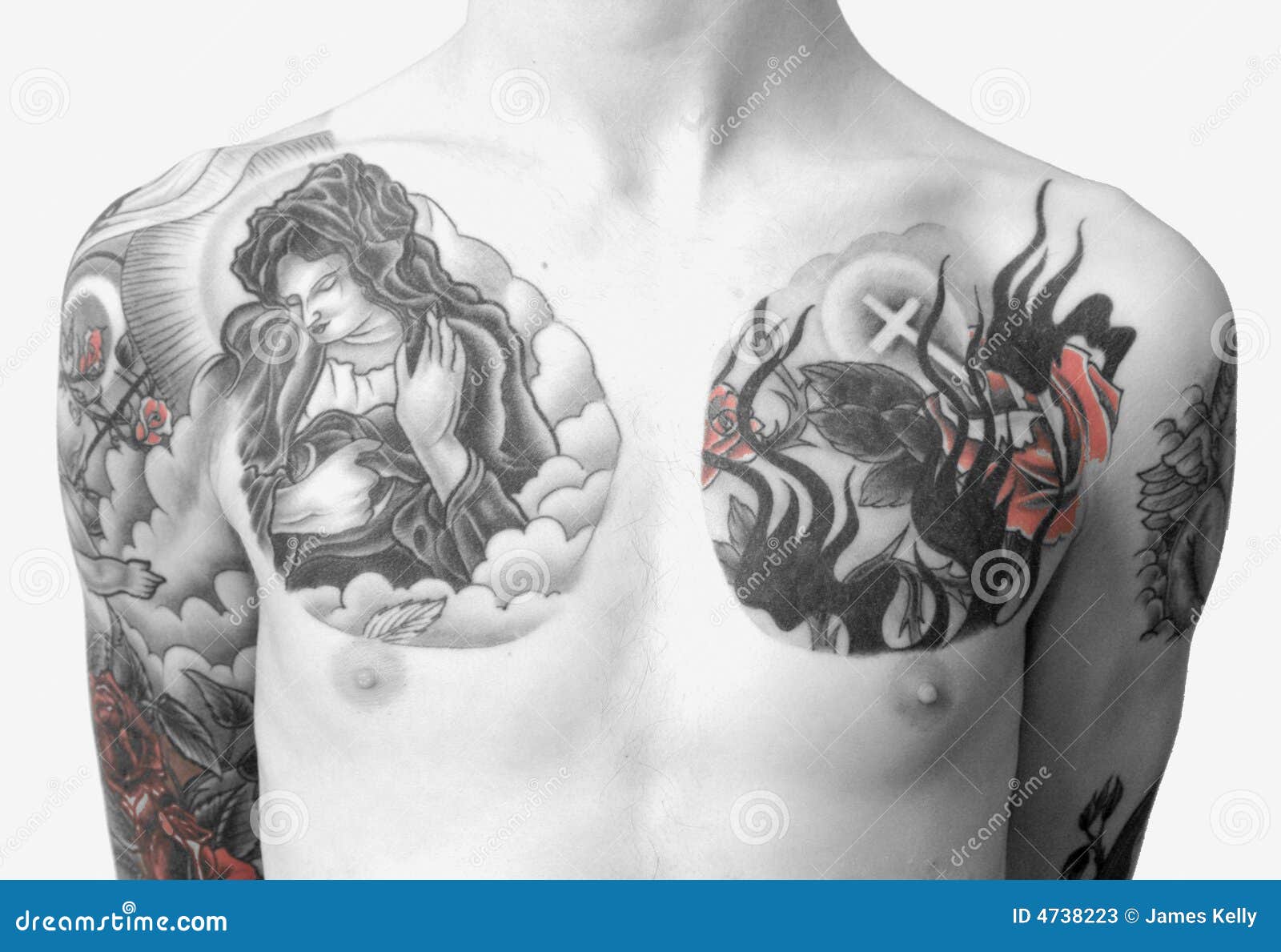 Tatuagem no Peito imagem de stock. Imagem de lifestyle - 4738223, image size:1600x1189
