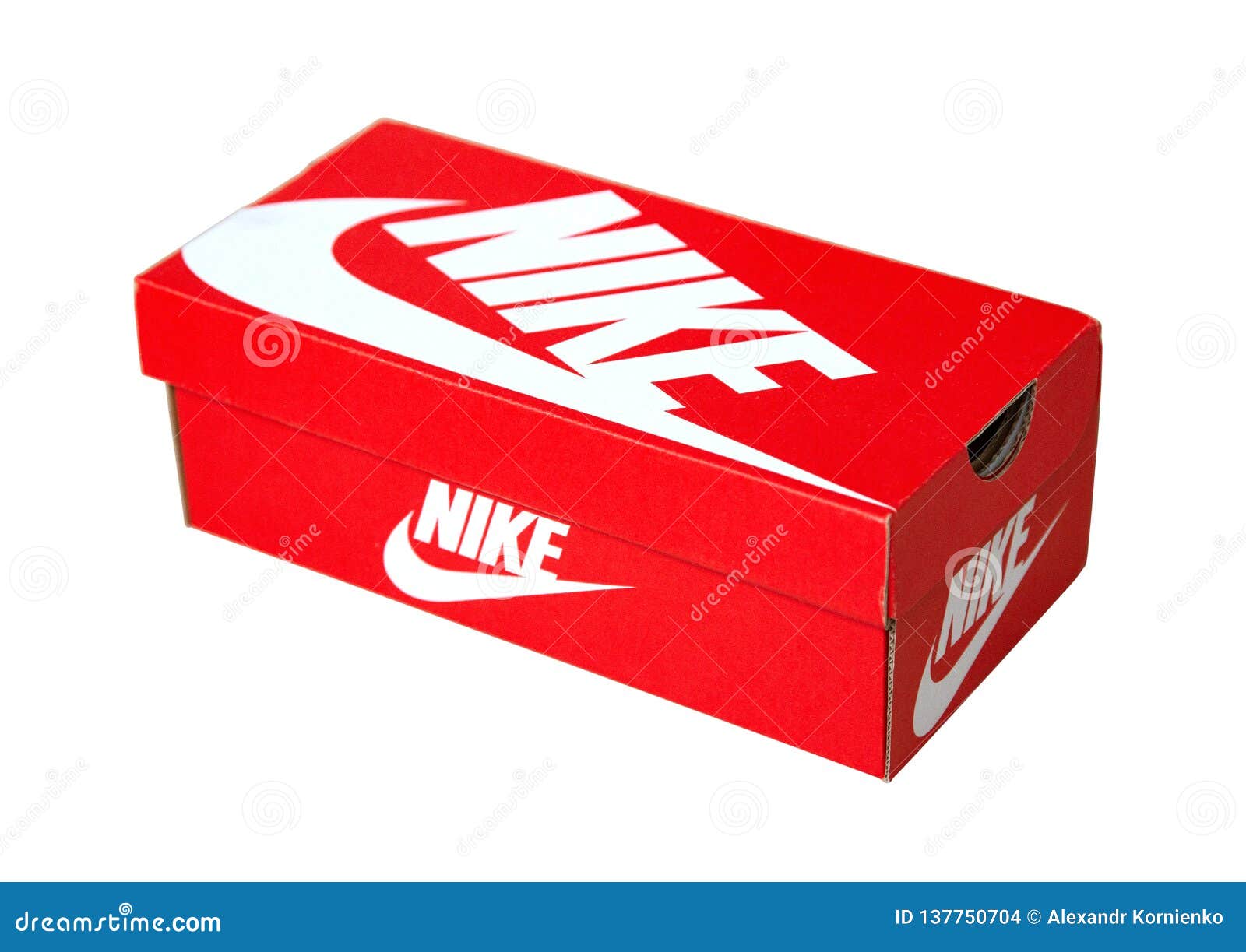 postura inyectar Advertencia Caja De Zapatos De Nike Aislada Imagen de archivo editorial - Imagen de  blanco, equipo: 137750704