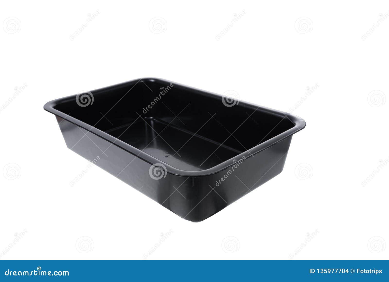 Caja Plástica Negra Aislada En El Blanco de archivo - Imagen de abierto: 135977704
