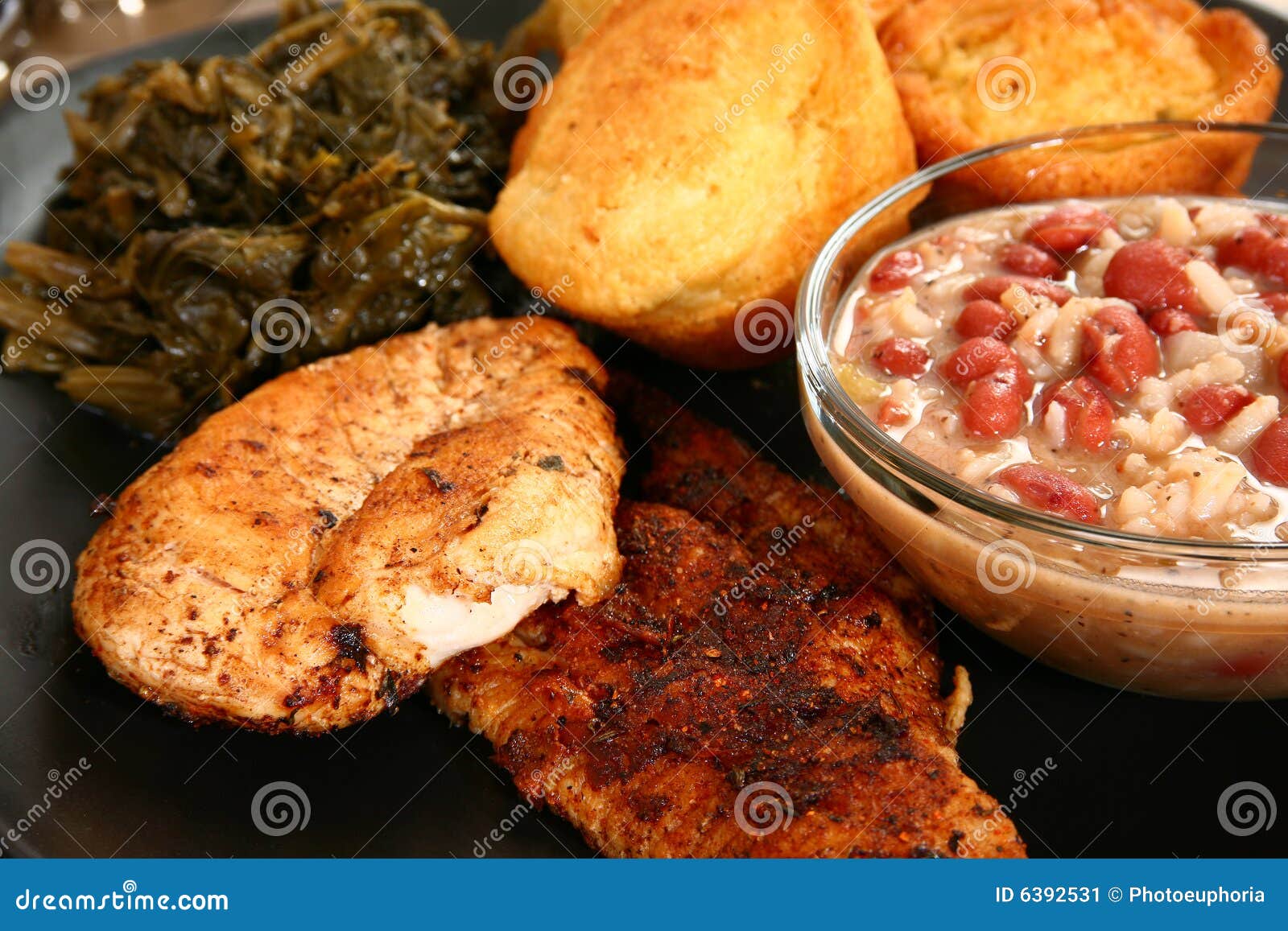 Cajun Catfish and Chicken stock image. Image of restaurant 6392531