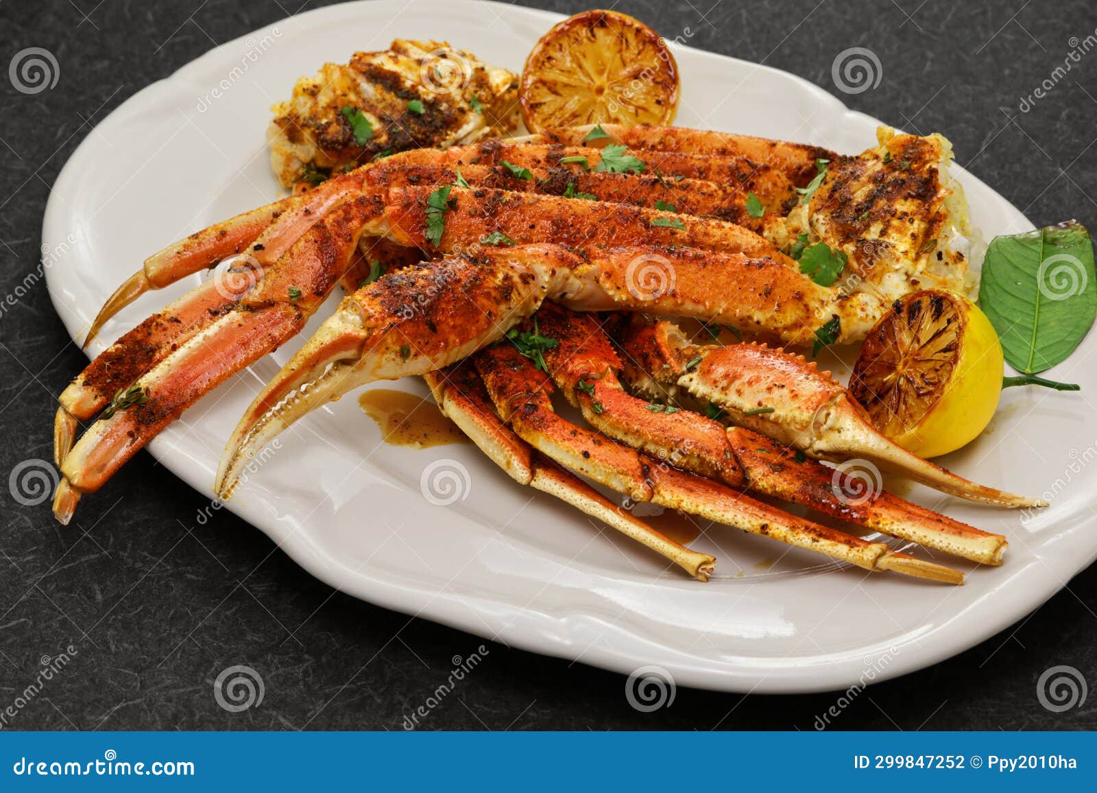 Cajun Grilled Snow Crab Legs Stock Photo Image of style, culinary