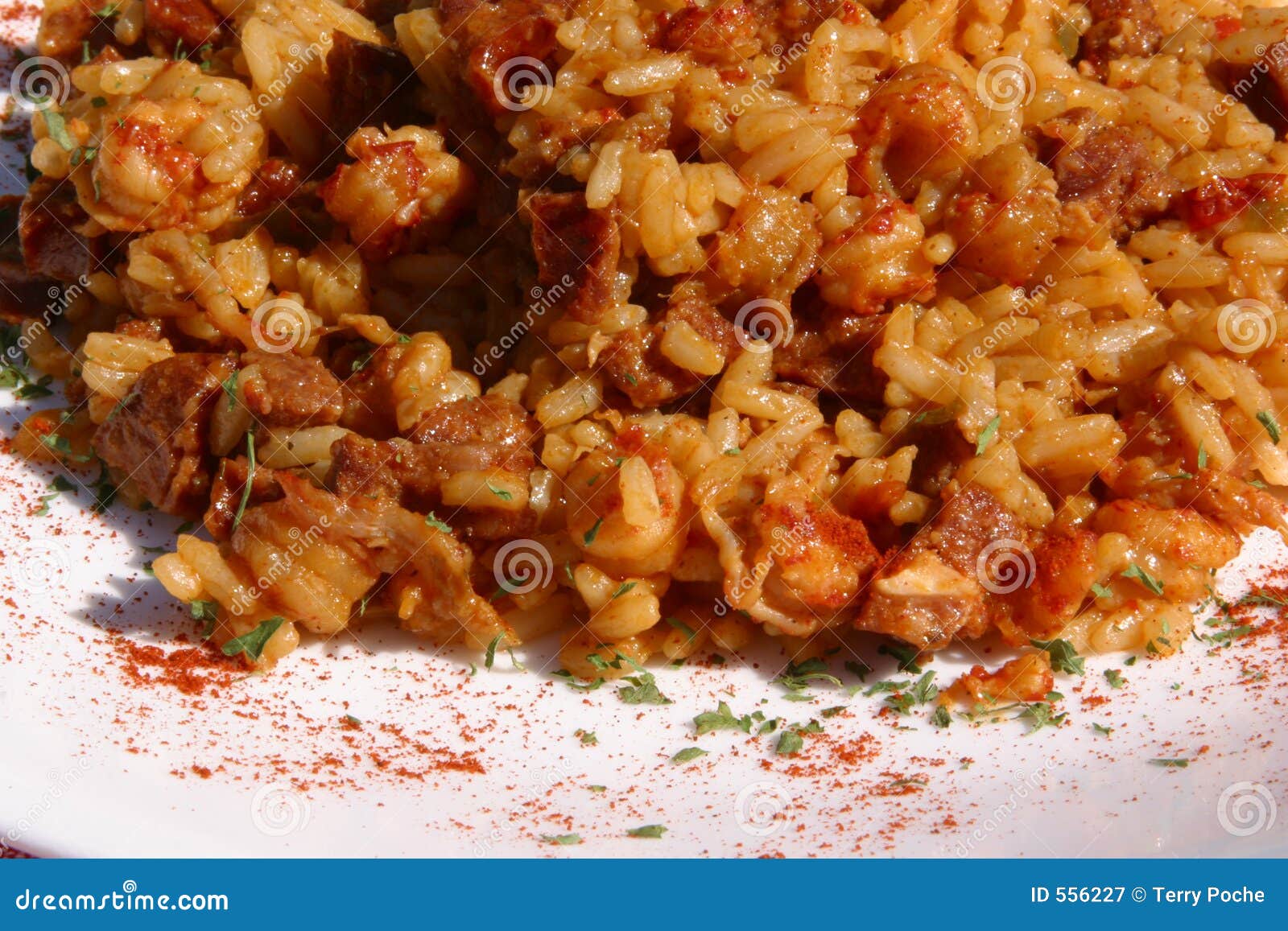 Cajun Jambalaya Closeup stock image. Image of jamabalaya 556227