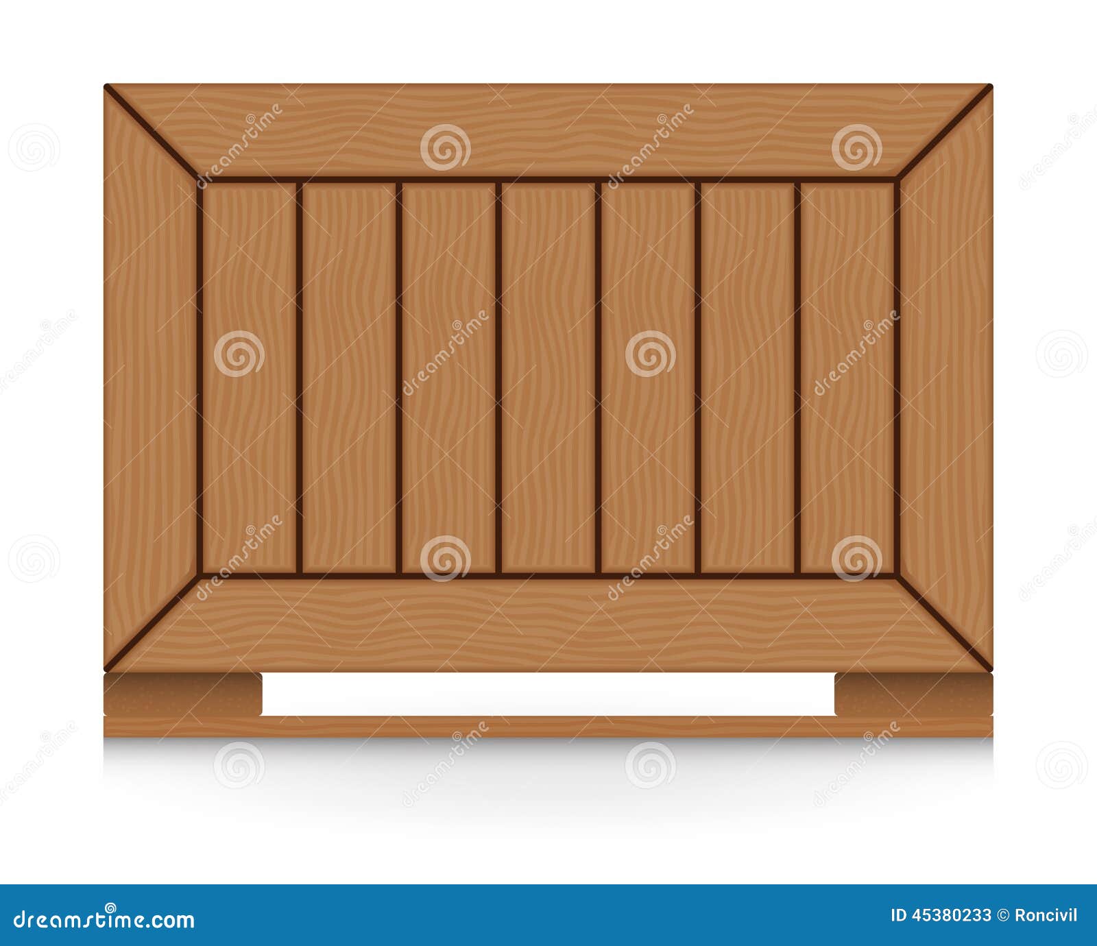 Cajón de madera ilustración del vector. Ilustración de existencias