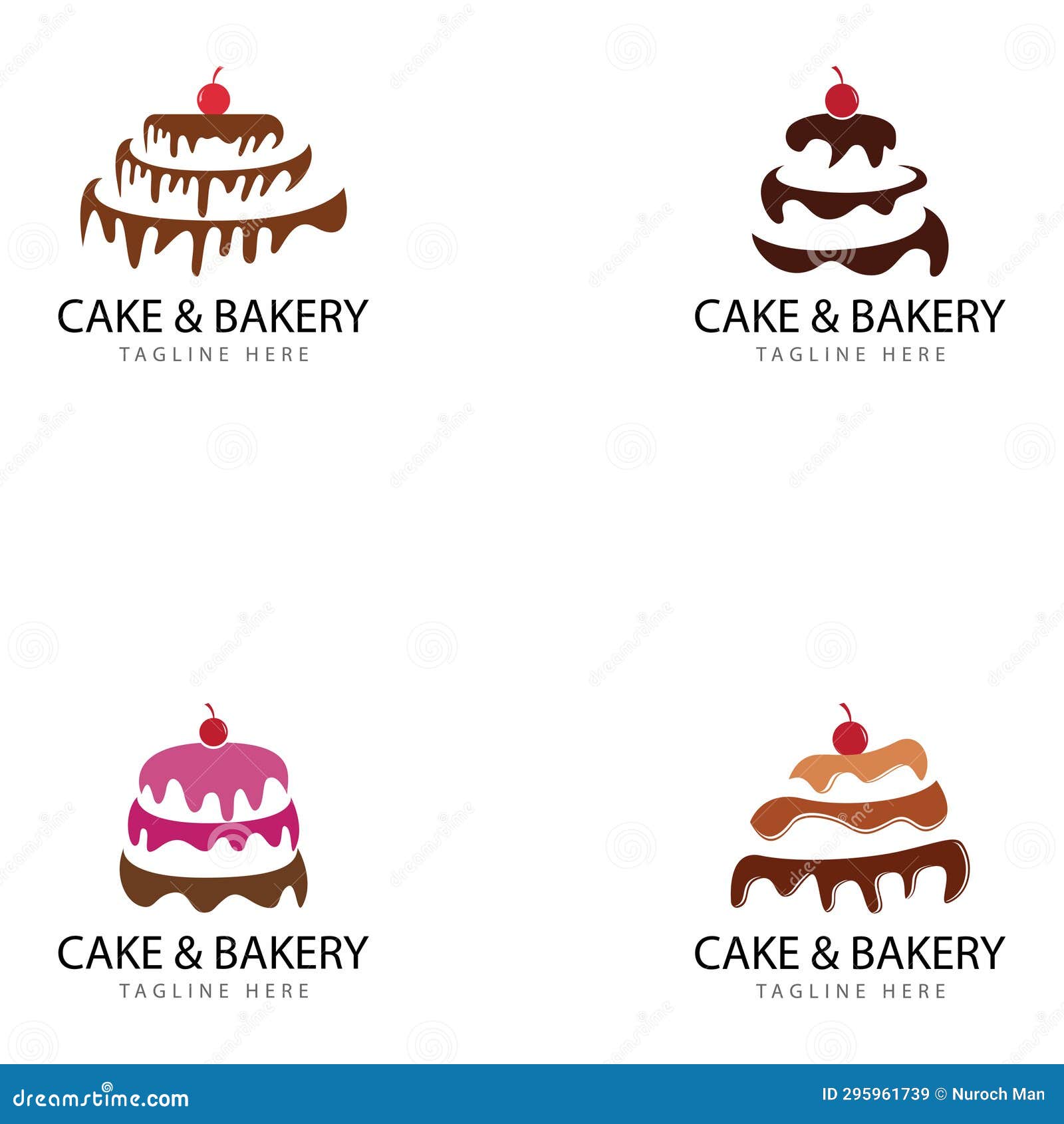 Cake Bakery Logo Design Illustration Stock Illustration Illustration