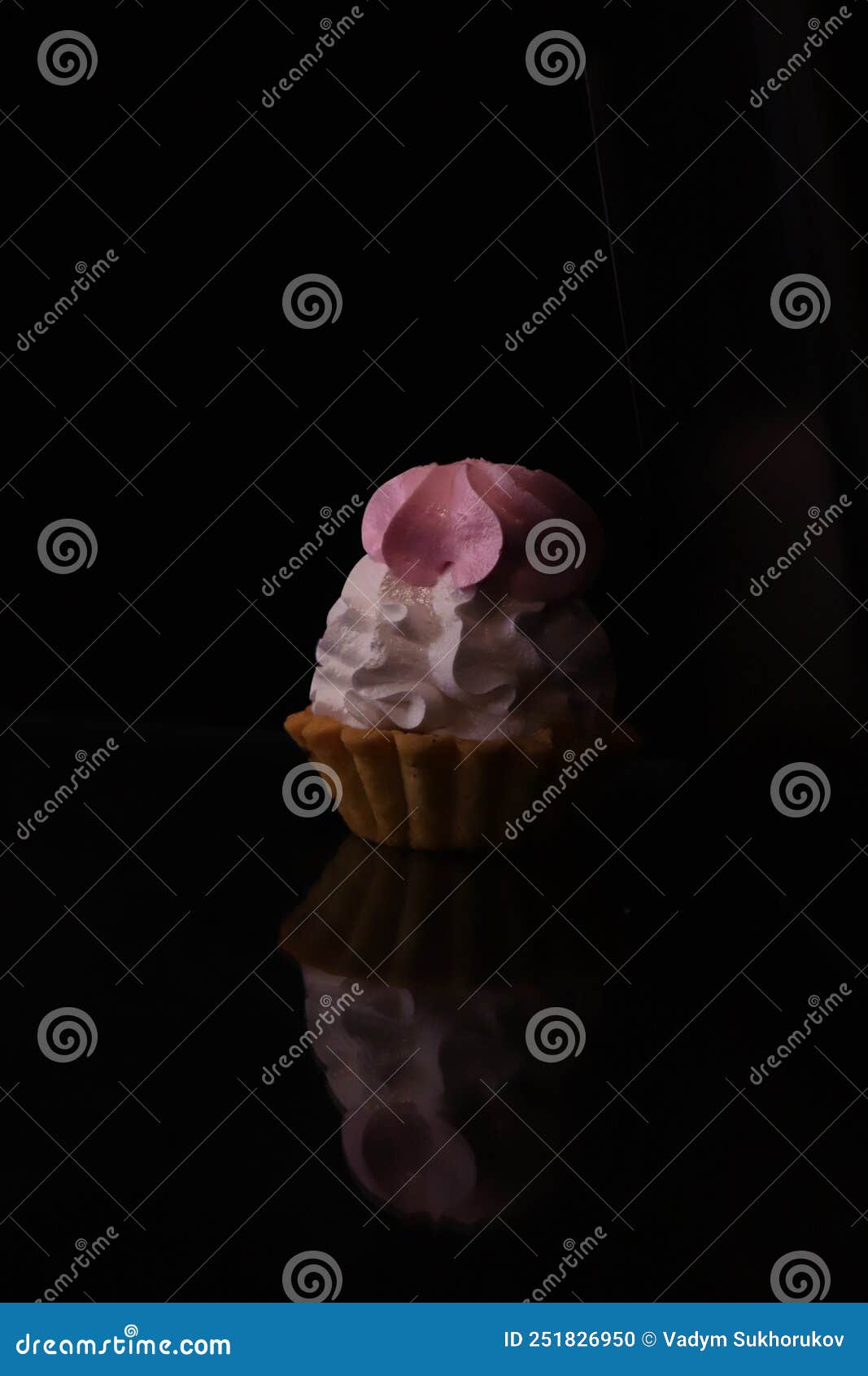 Cake Baskets with Whipped Cream Stock Photo Image of bake, baskets