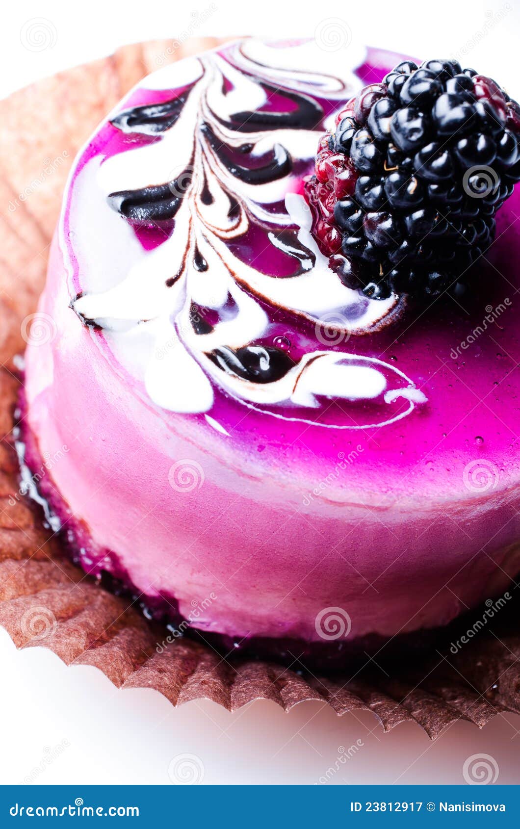 Cake with blackberry stock image. Image of delicious 23812917
