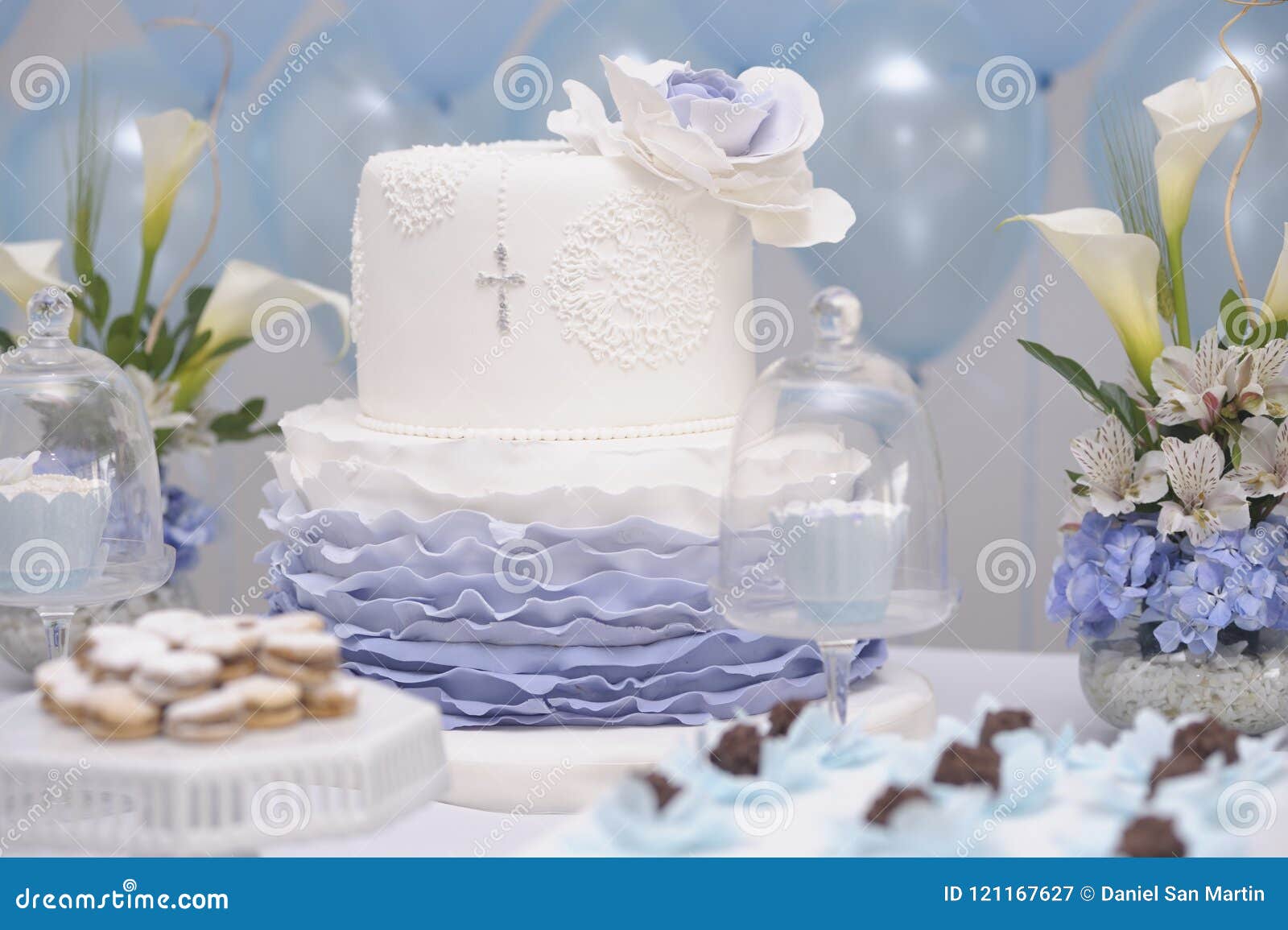 Cake for Catholic Christening Stock Image Image of ceremony, cake 121167627