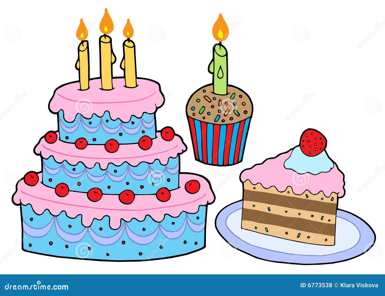 Cake collection stock vector. Illustration of candy, colors - 6773538