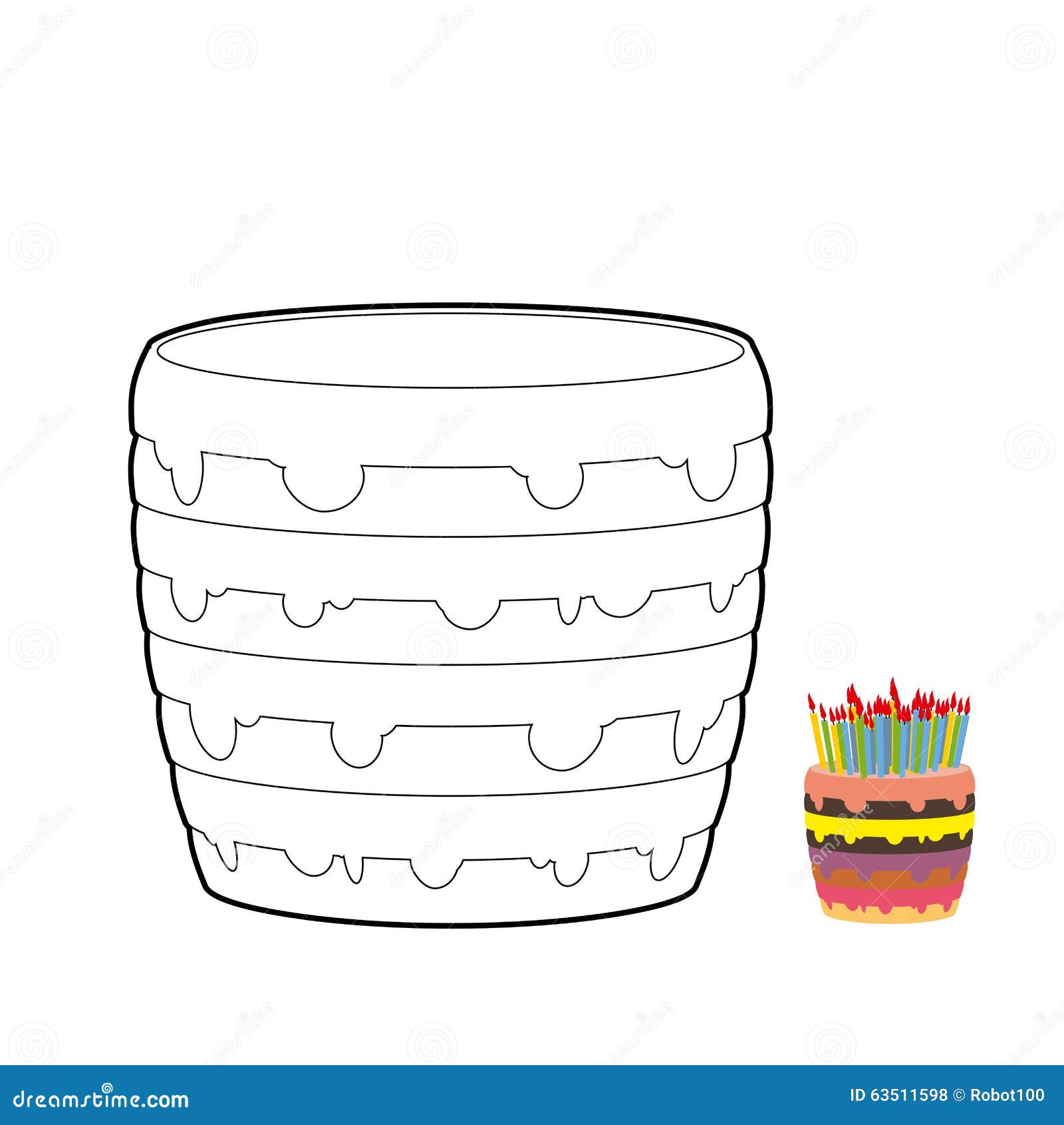 cake coloring pages with congratulations - photo #50