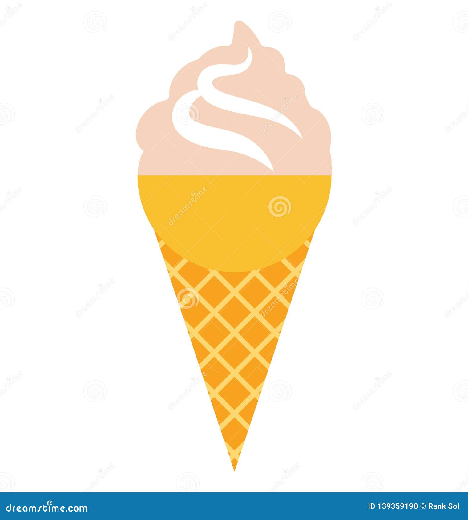 Cake Cone, Cone Isolated Color Vector Icon that Can Be Easily Modified