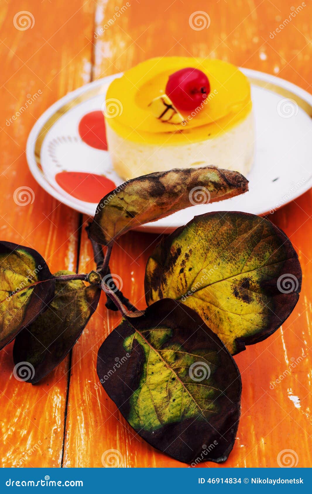 Cake Covered with Quince Jam Stock Photo Image of food, cream 46914834