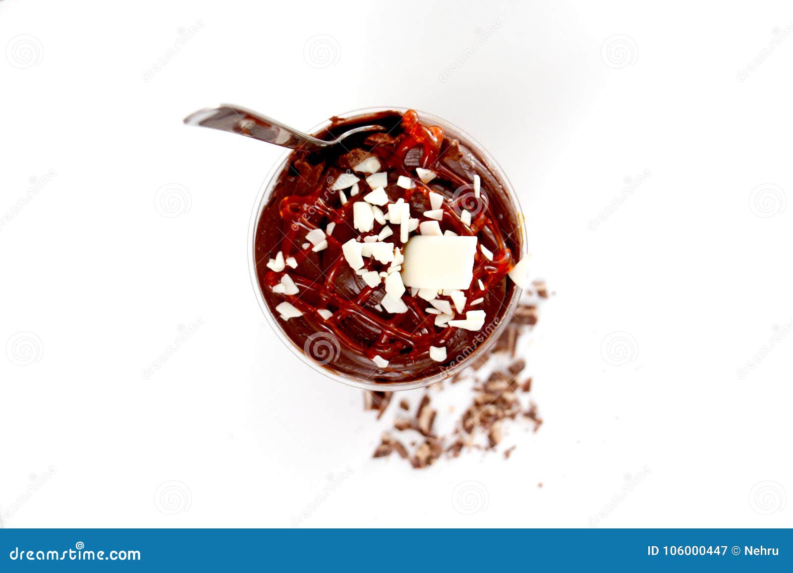Cake in cup decorated stock image. Image of glass, adorned 106000447